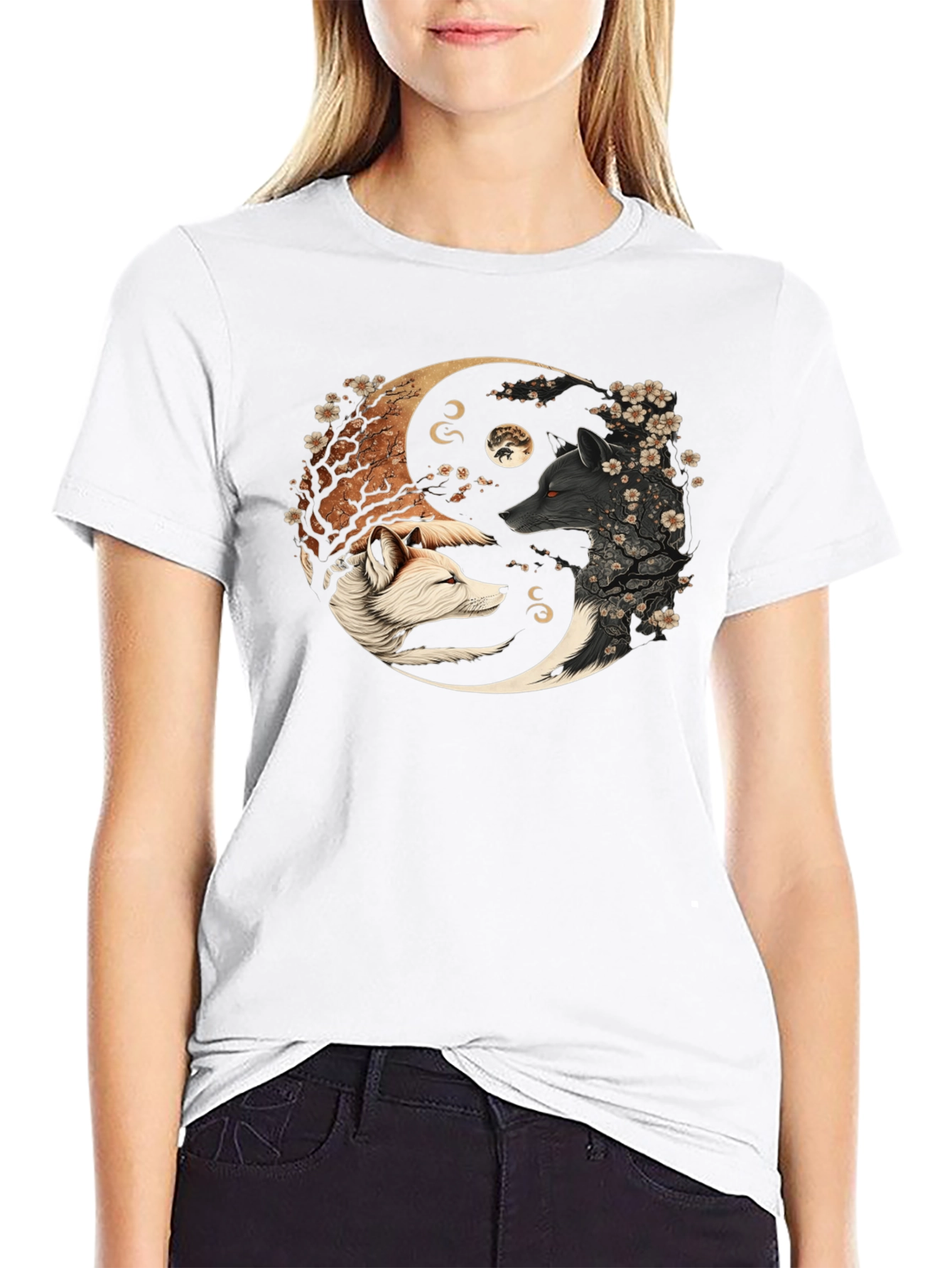Yin Yang Wolves Graphic Tee