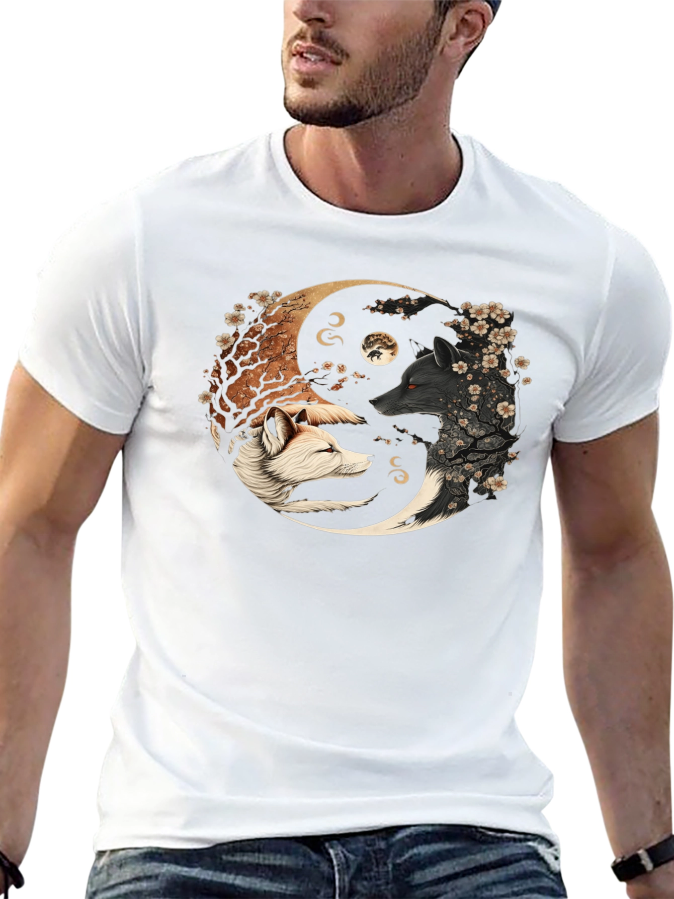 Yin Yang Wolves Graphic Tee