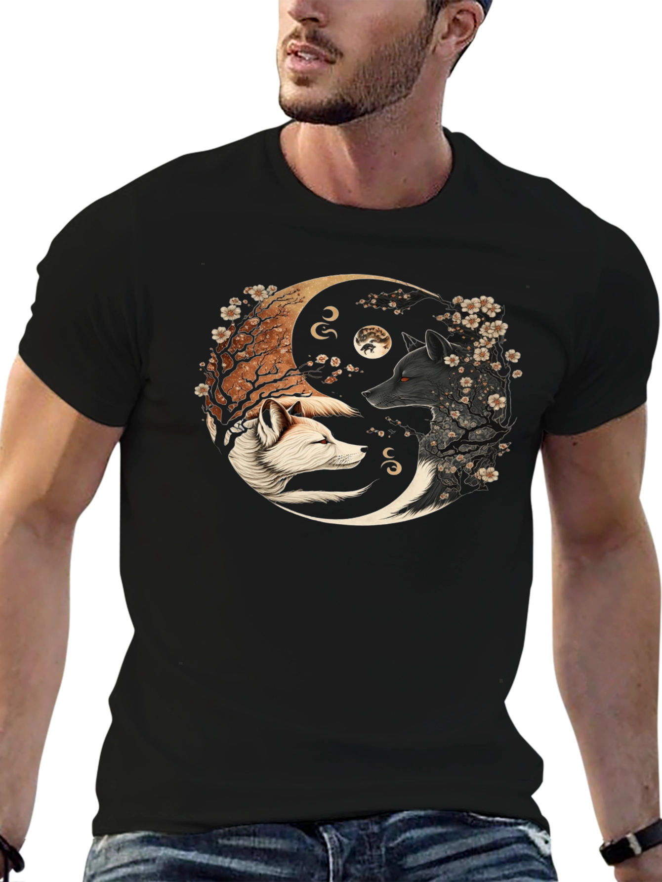 Yin Yang Wolves Graphic Tee