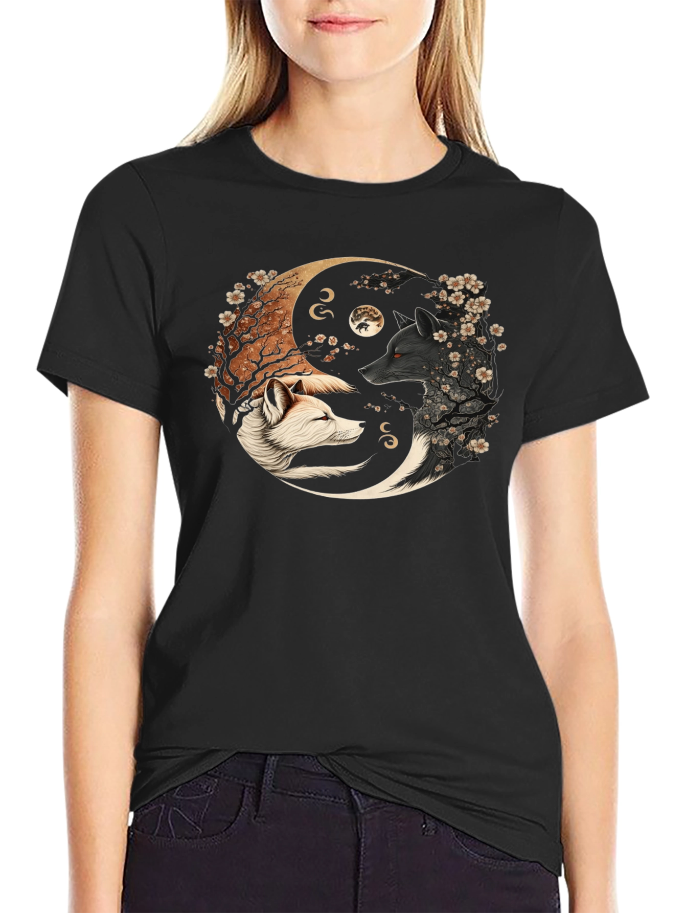 Yin Yang Wolves Graphic Tee