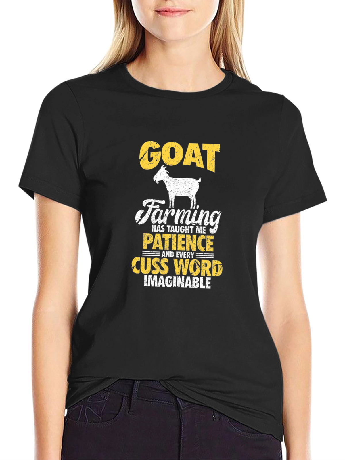 Goat Farming T-Shirt: Patience and Cuss Words