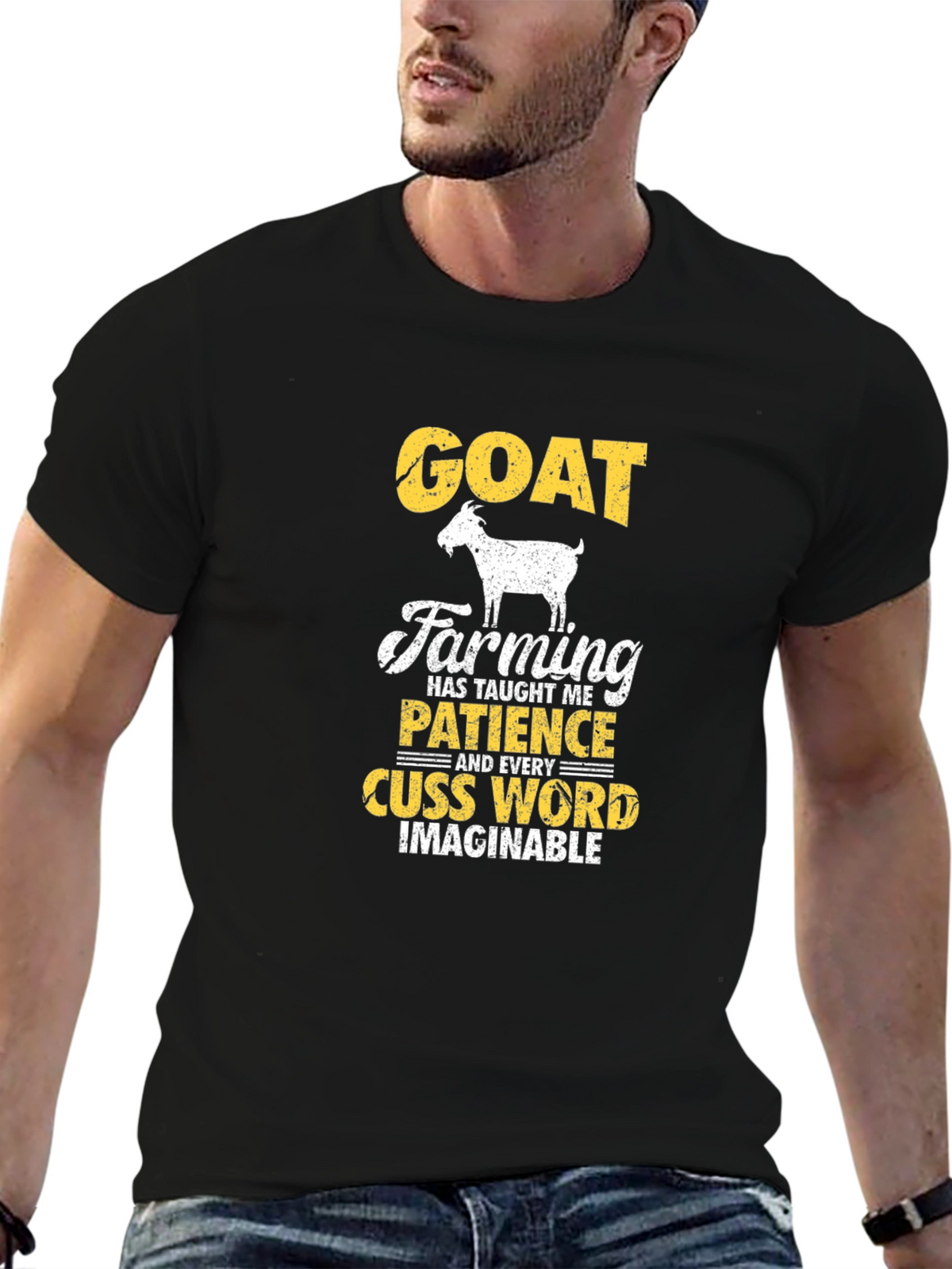 Goat Farming T-Shirt: Patience and Cuss Words