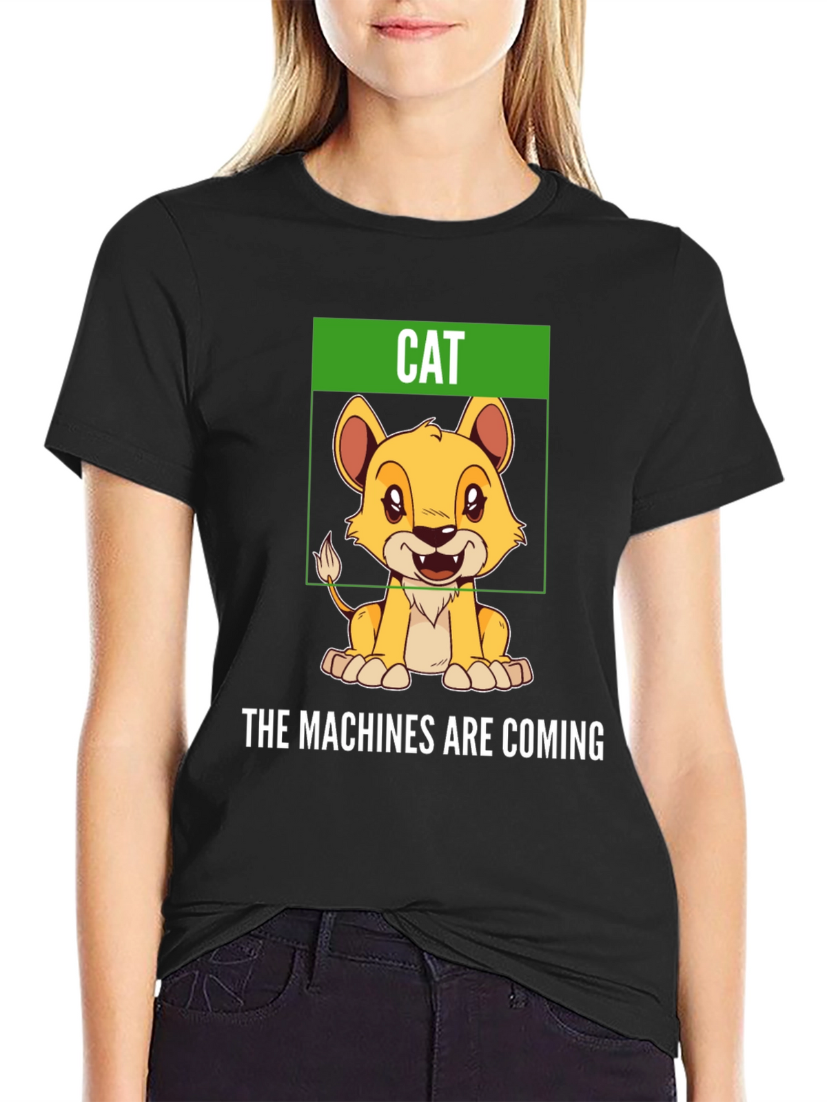 Humorous Cat T-Shirt - The Machines Are Coming