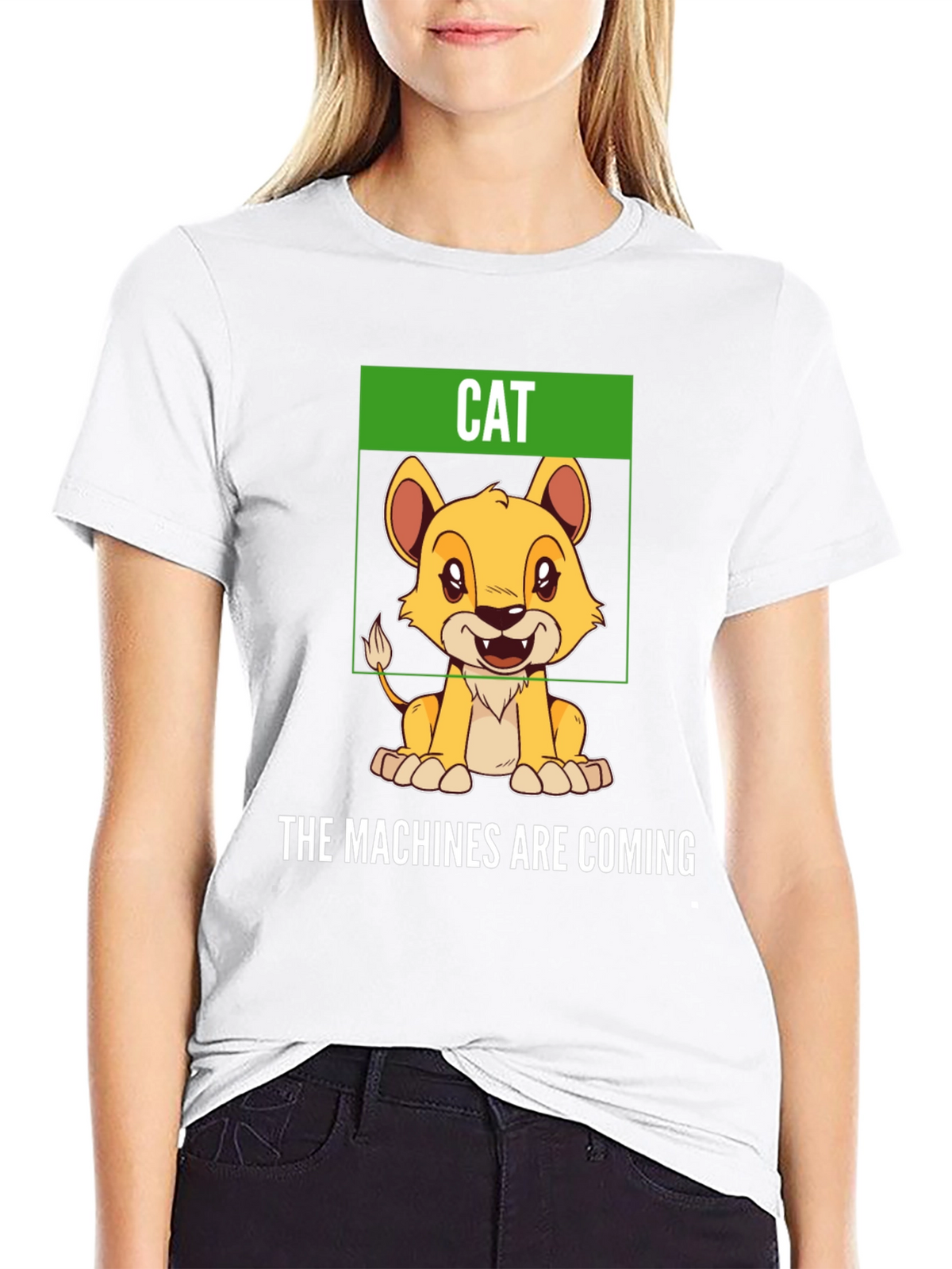 Humorous Cat T-Shirt - The Machines Are Coming