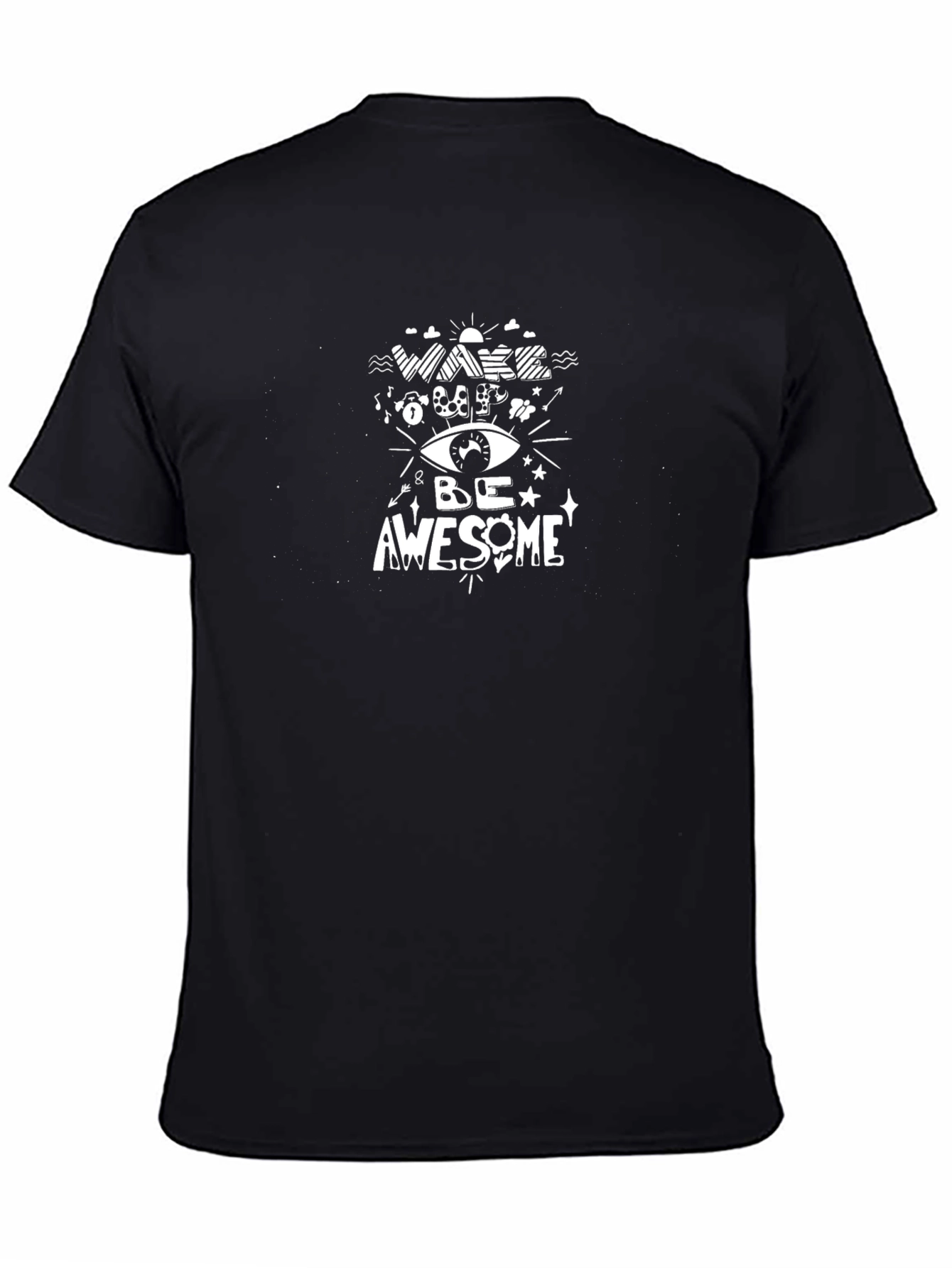 Be Awesome Graphic Tee - Stylish Mens Black T-Shirt