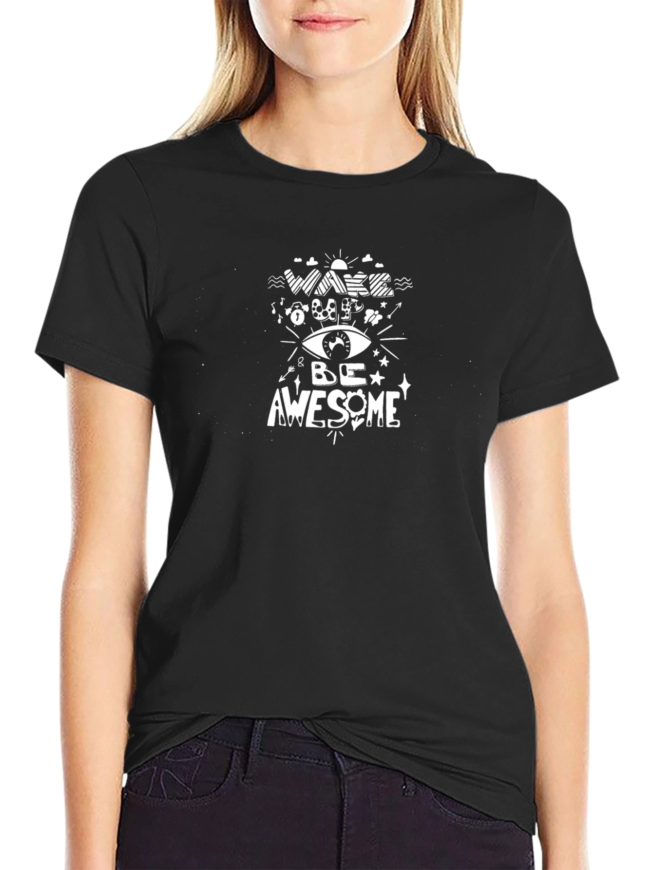 Be Awesome Graphic Tee - Stylish Mens Black T-Shirt