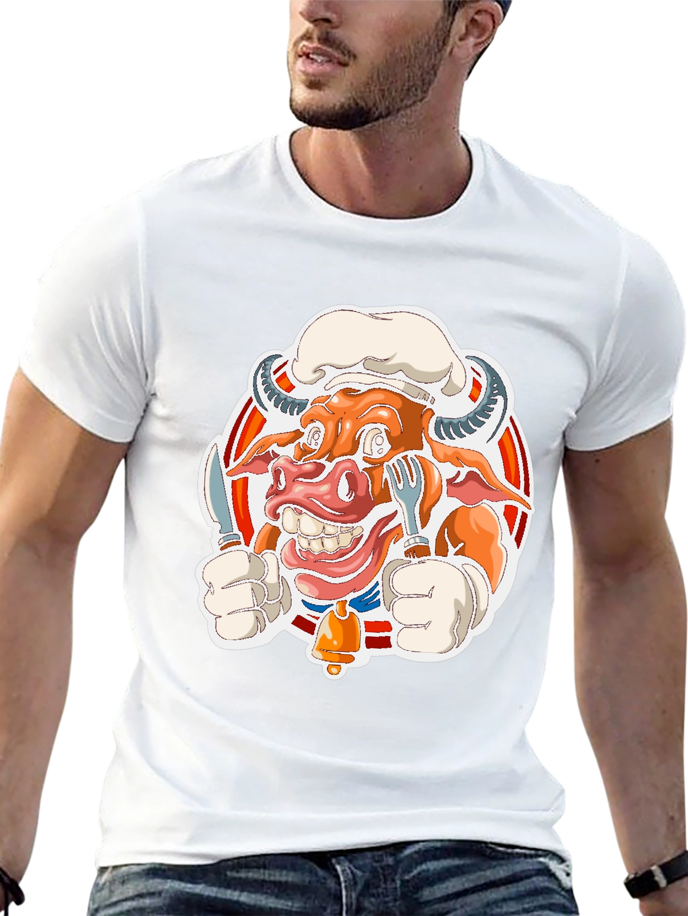 Chef Cow Graphic Tee - Black