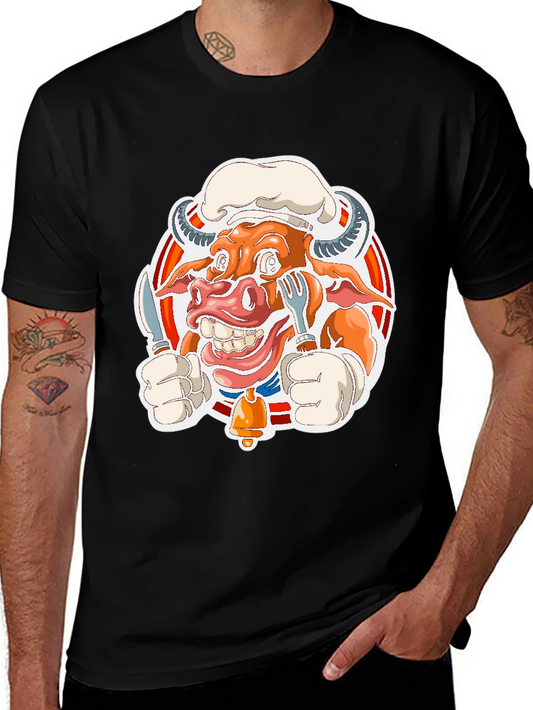 Chef Cow Graphic Tee - Black