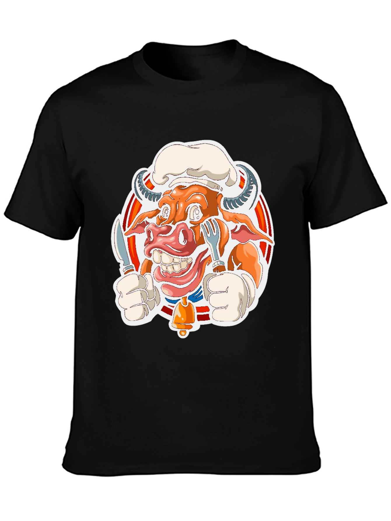 Chef Cow Graphic Tee - Black