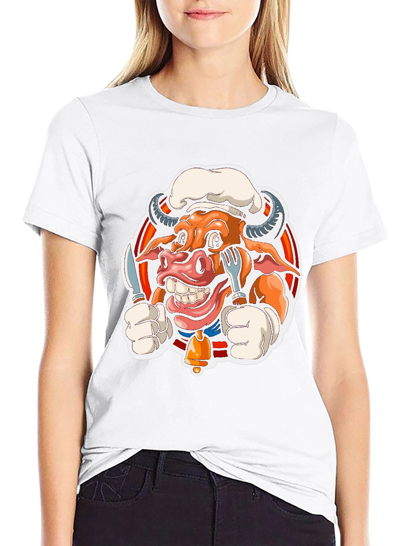 Chef Cow Graphic Tee - Black