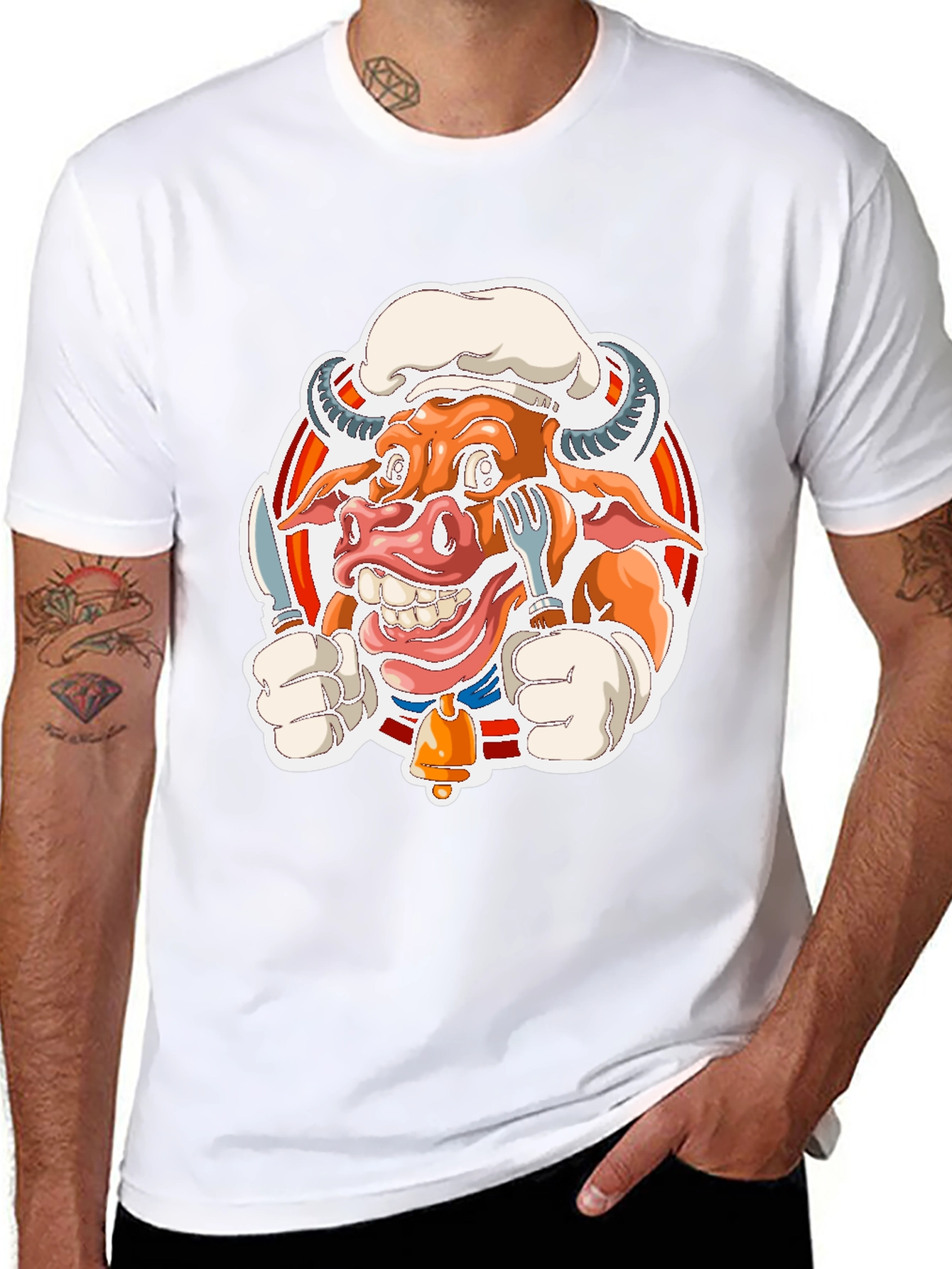 Chef Cow Graphic Tee - Black