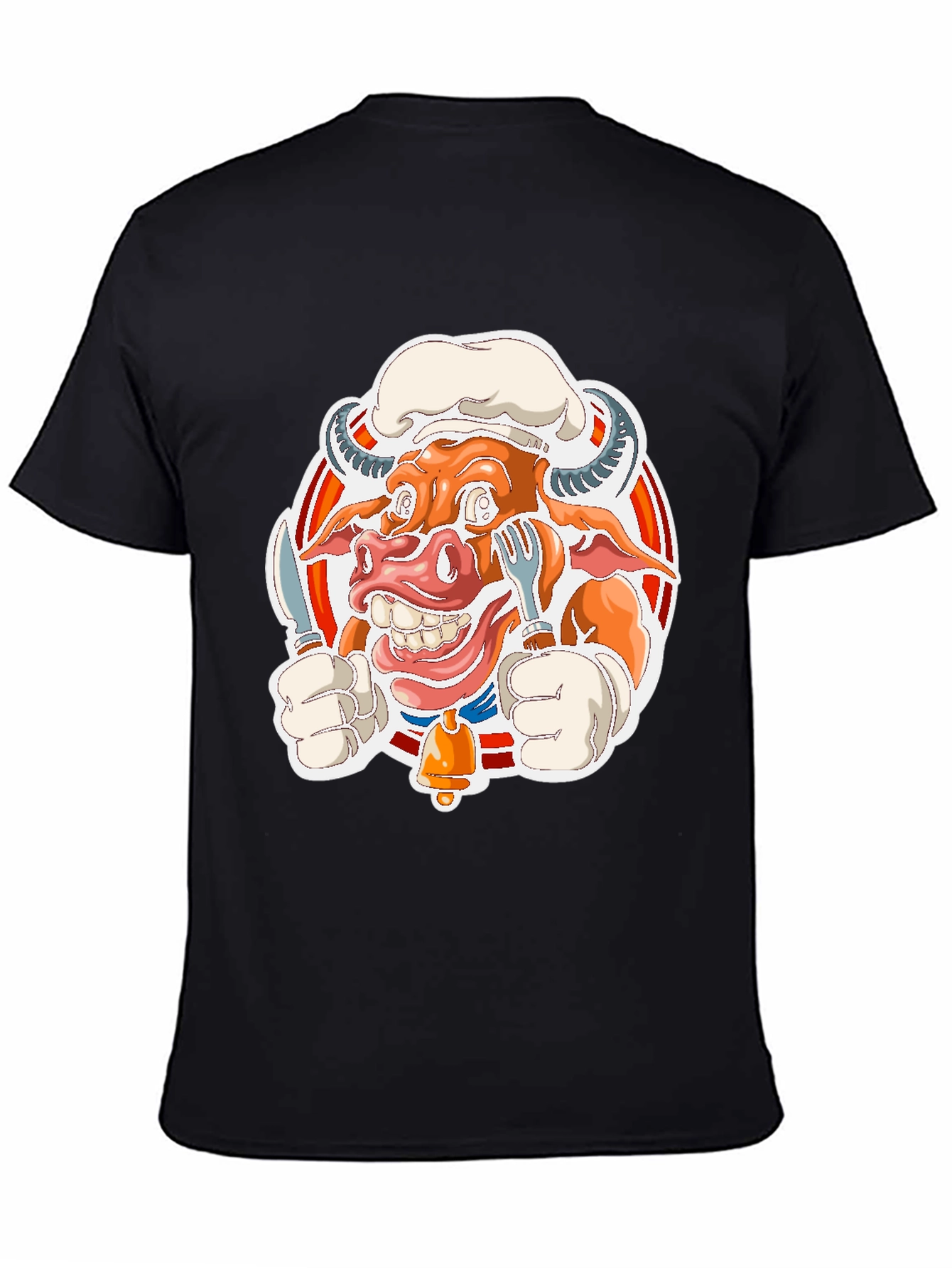 Chef Cow Graphic Tee - Black