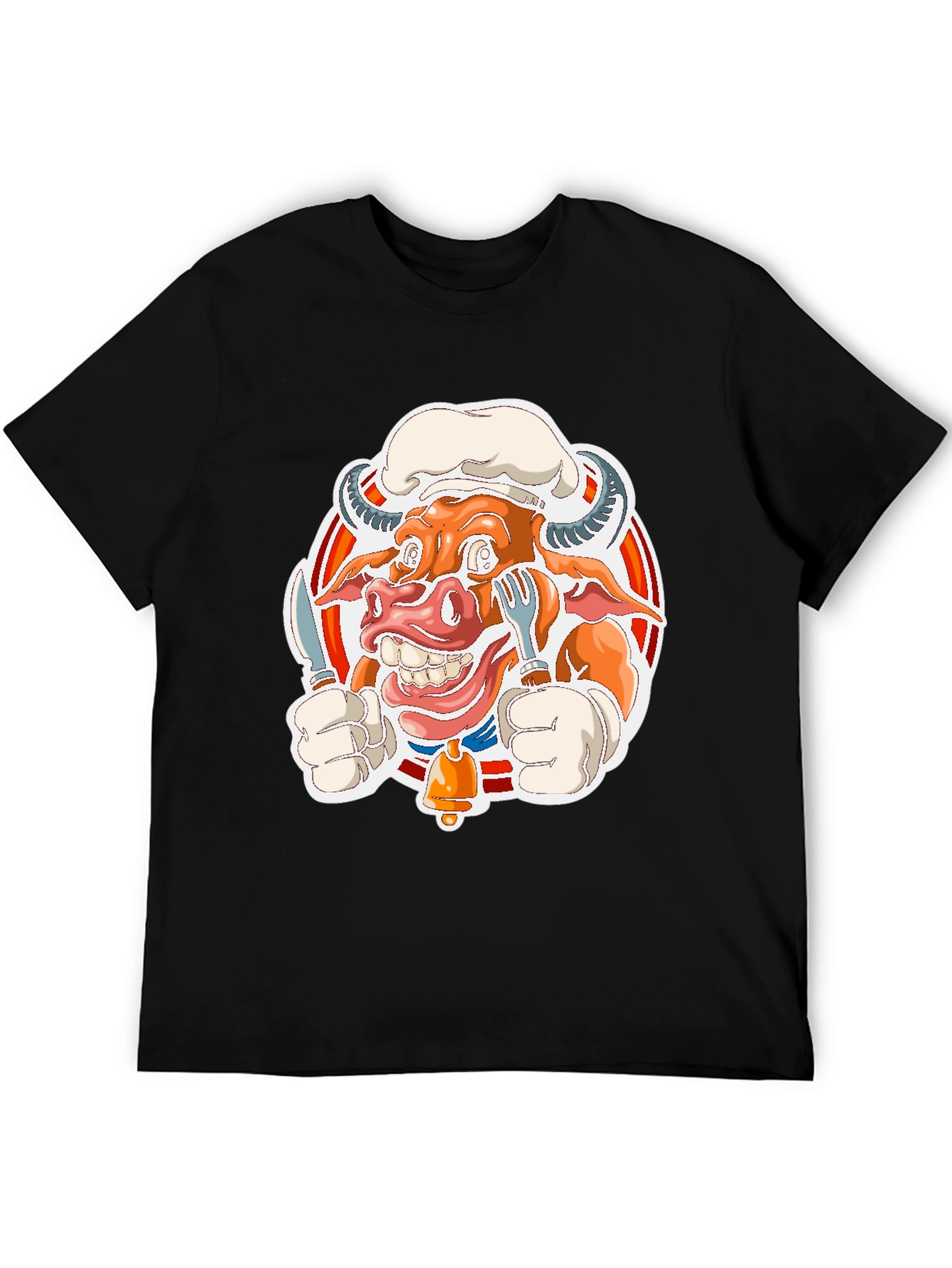 Chef Cow Graphic Tee - Black