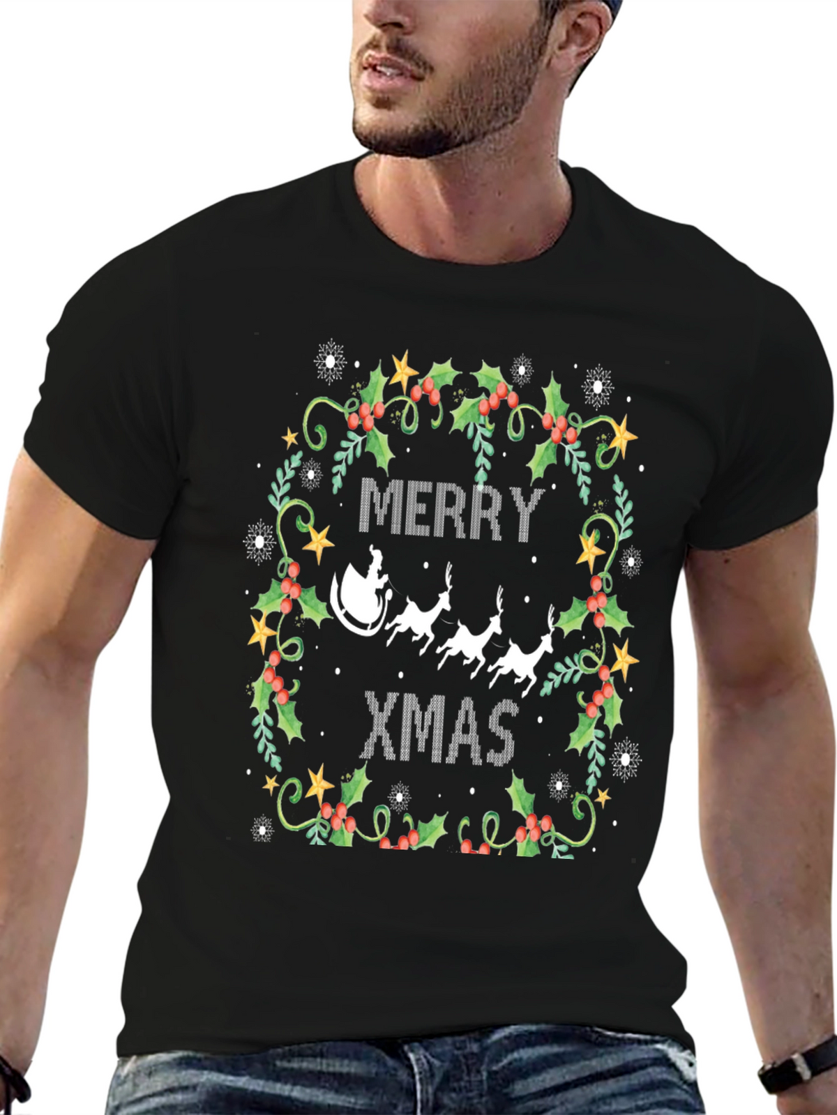 Merry Xmas Holiday Graphic Tee