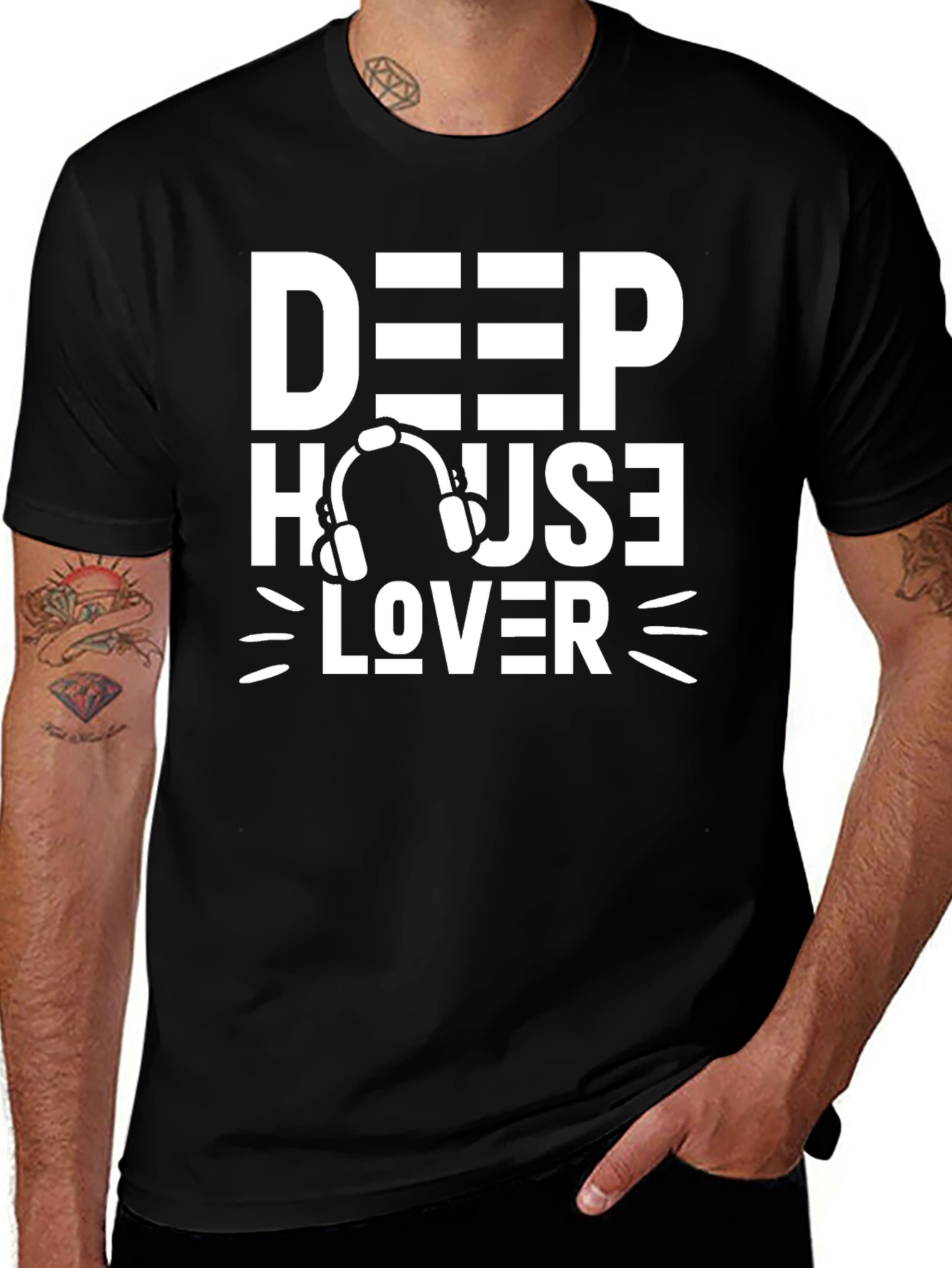 Deep House Lover Black T-Shirt
