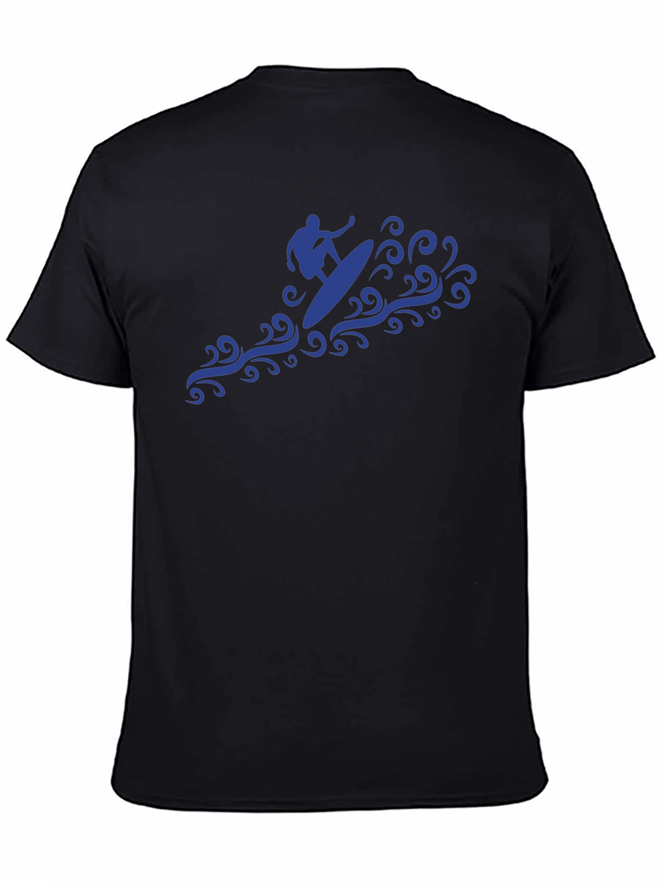 Surfer Wave Graphic Tee - Black
