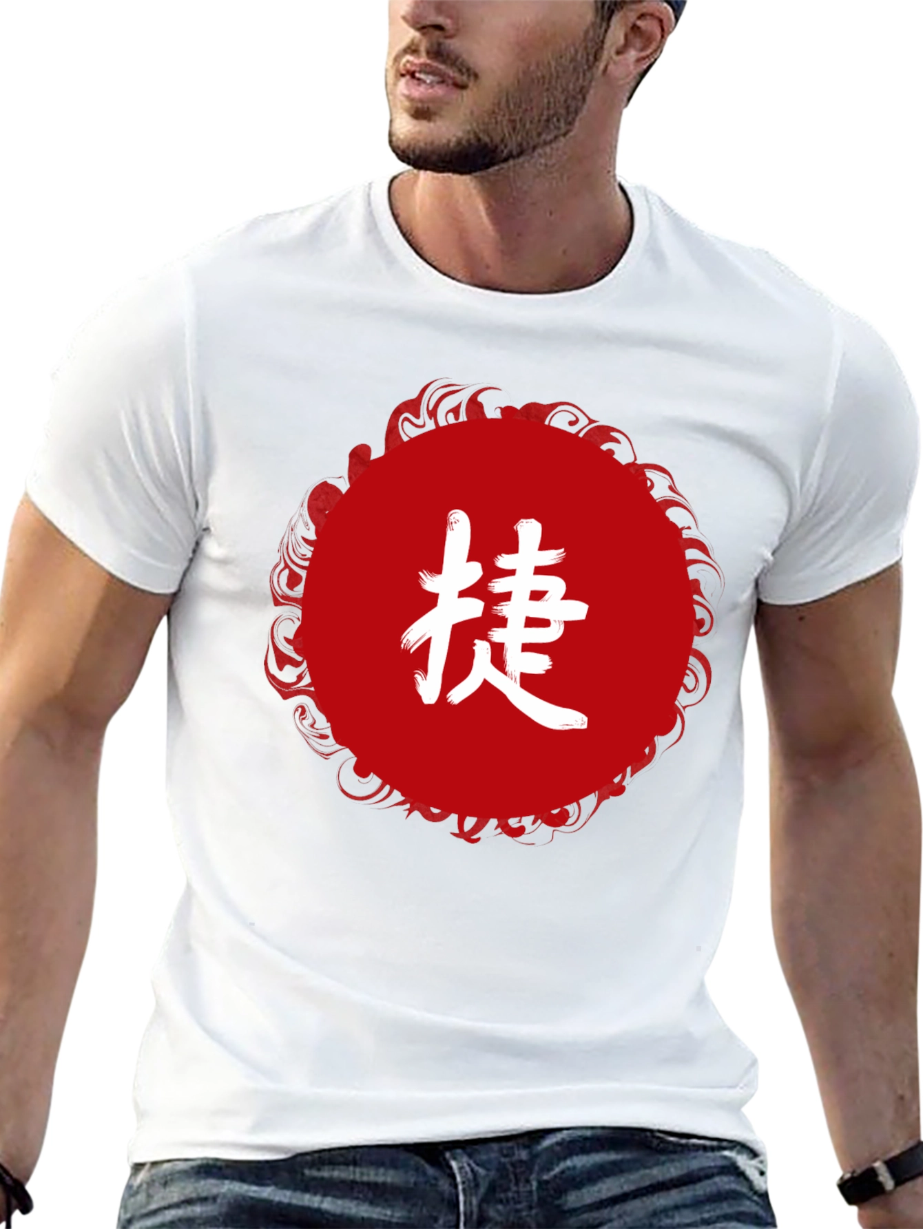 Black T-Shirt with Asian Symbol
