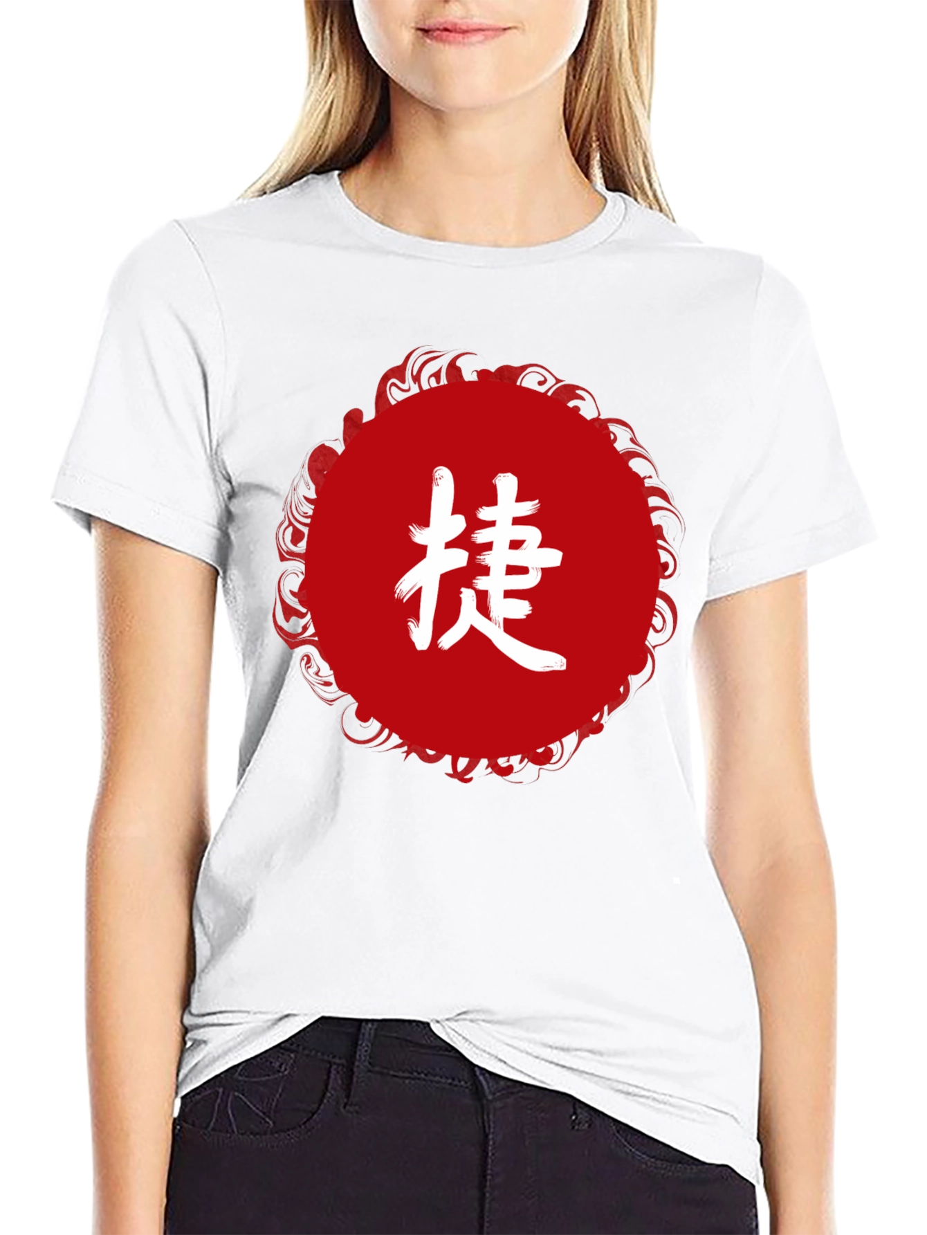 Black T-Shirt with Asian Symbol