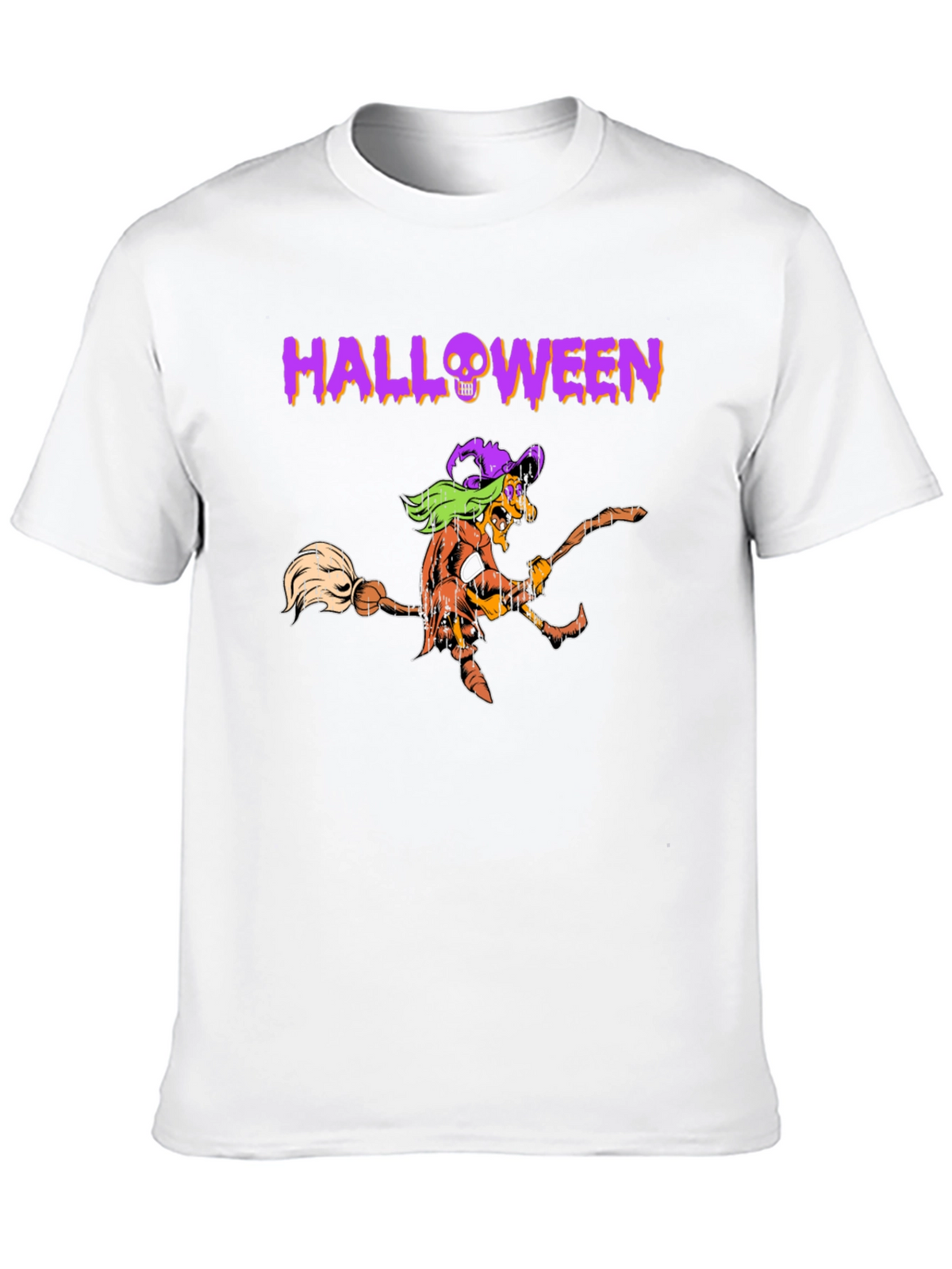 Halloween Witch Graphic Tee - Black