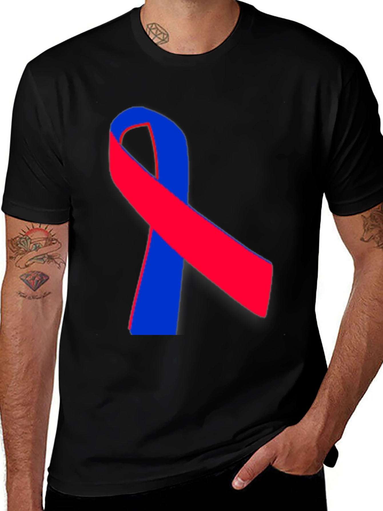 Awareness Ribbon Black T-Shirt