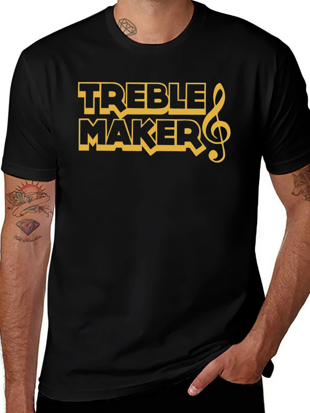 Treble Maker Graphic T-Shirt - Black Cotton Tee