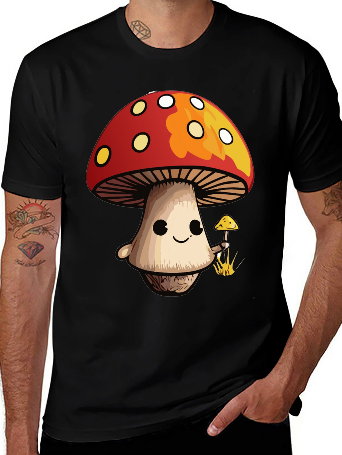 Mushroom Graphic T-Shirt - Fun Cartoon Style