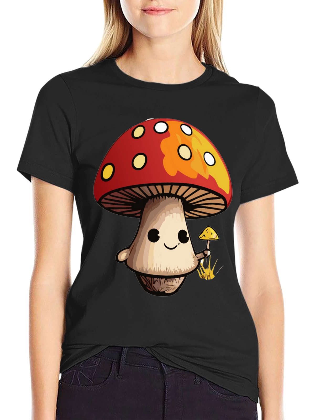 Mushroom Graphic T-Shirt - Fun Cartoon Style