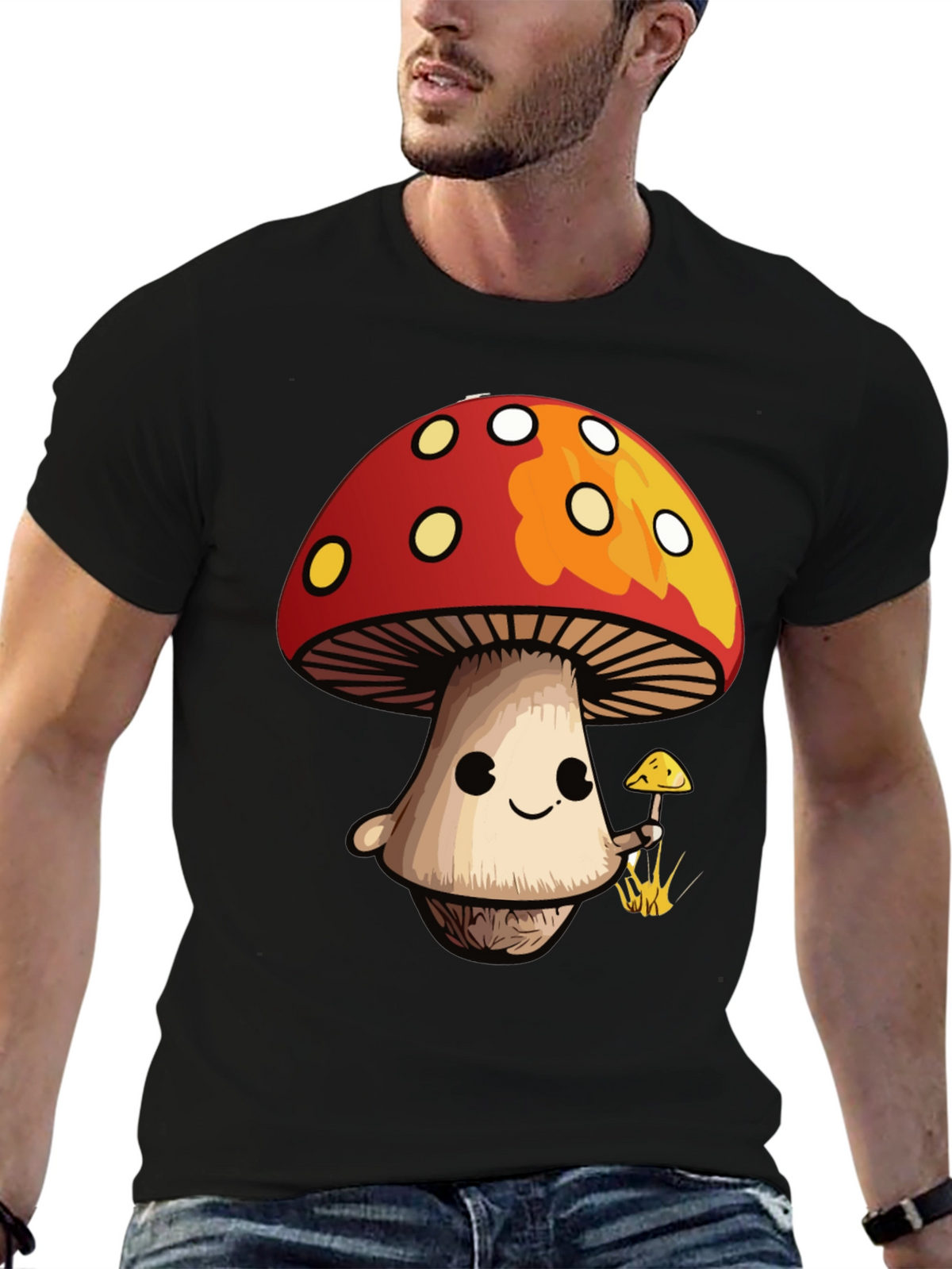 Mushroom Graphic T-Shirt - Fun Cartoon Style
