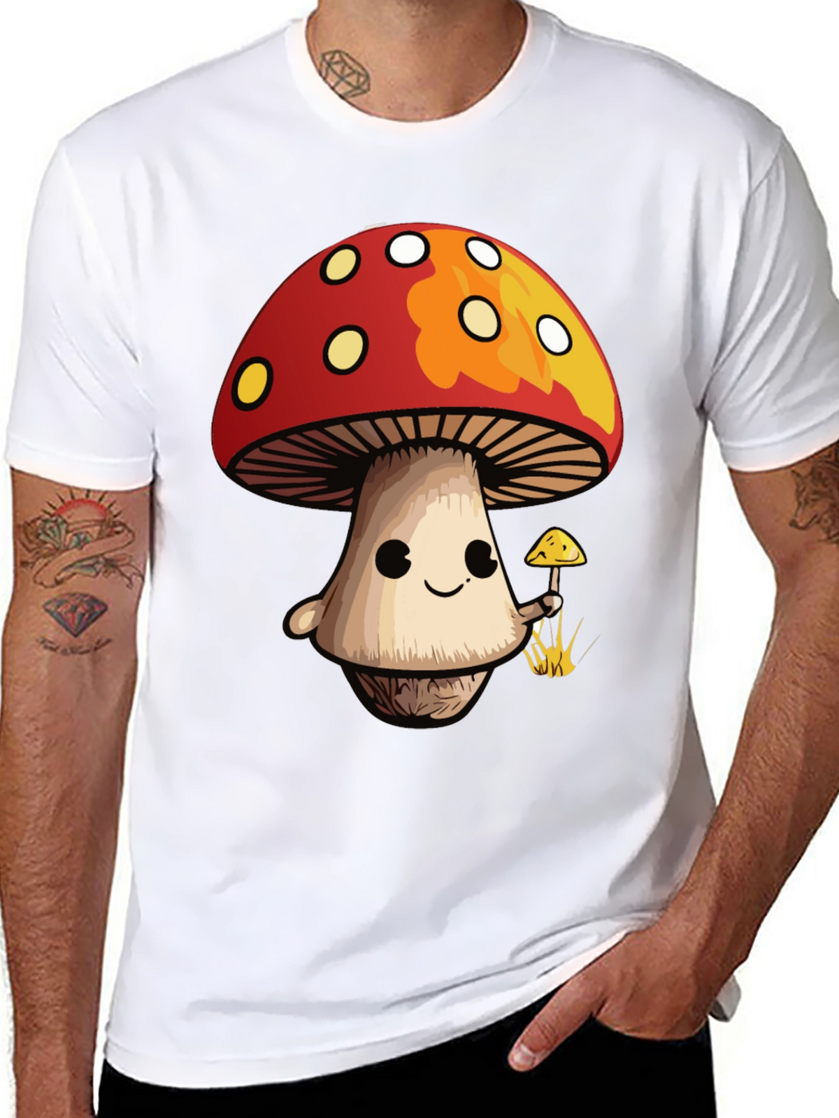 Mushroom Graphic T-Shirt - Fun Cartoon Style