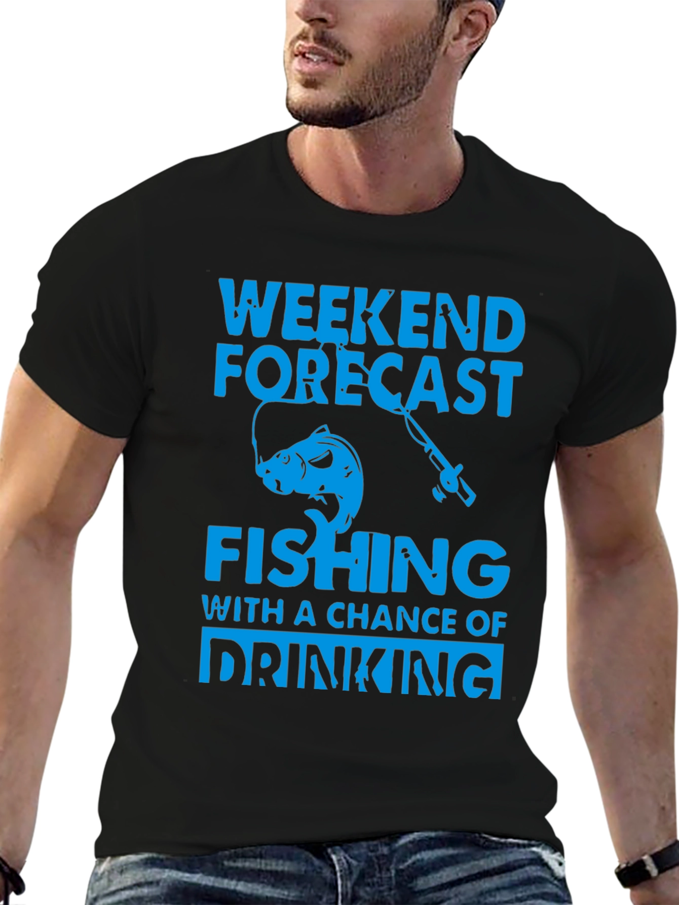 Weekend Forecast Fishing T-Shirt - Drinking Chance!