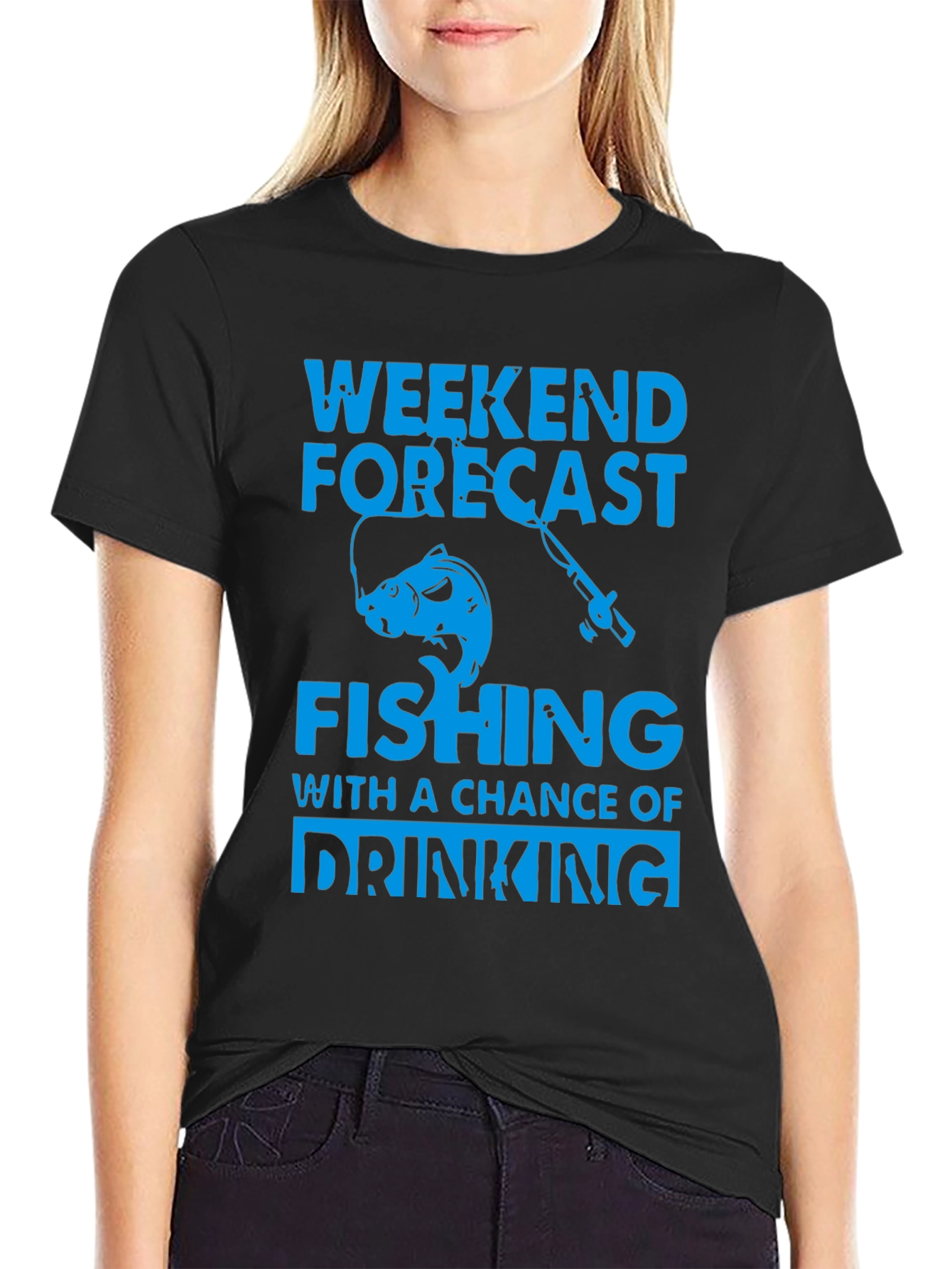 Weekend Forecast Fishing T-Shirt - Drinking Chance!