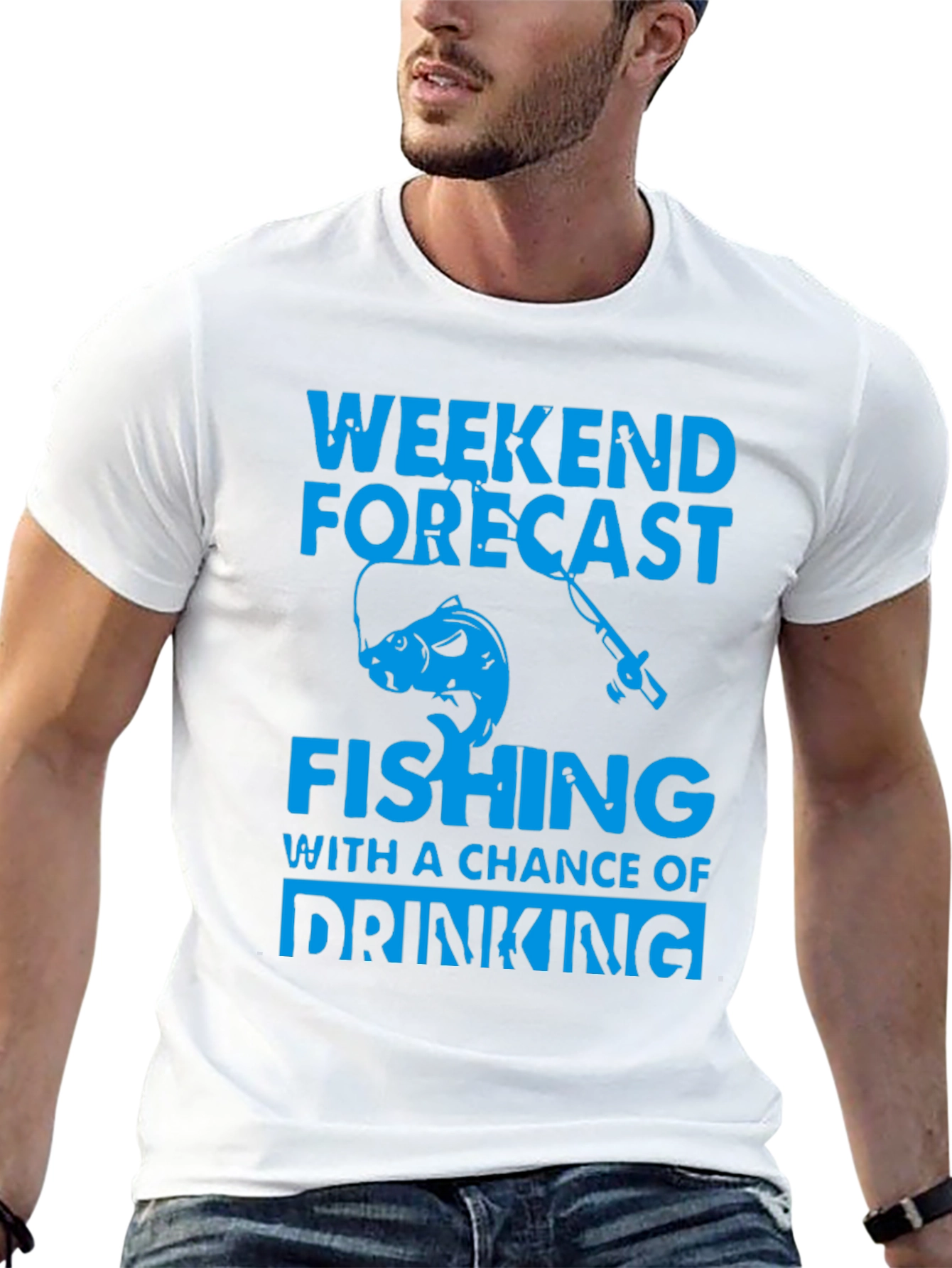 Weekend Forecast Fishing T-Shirt - Drinking Chance!