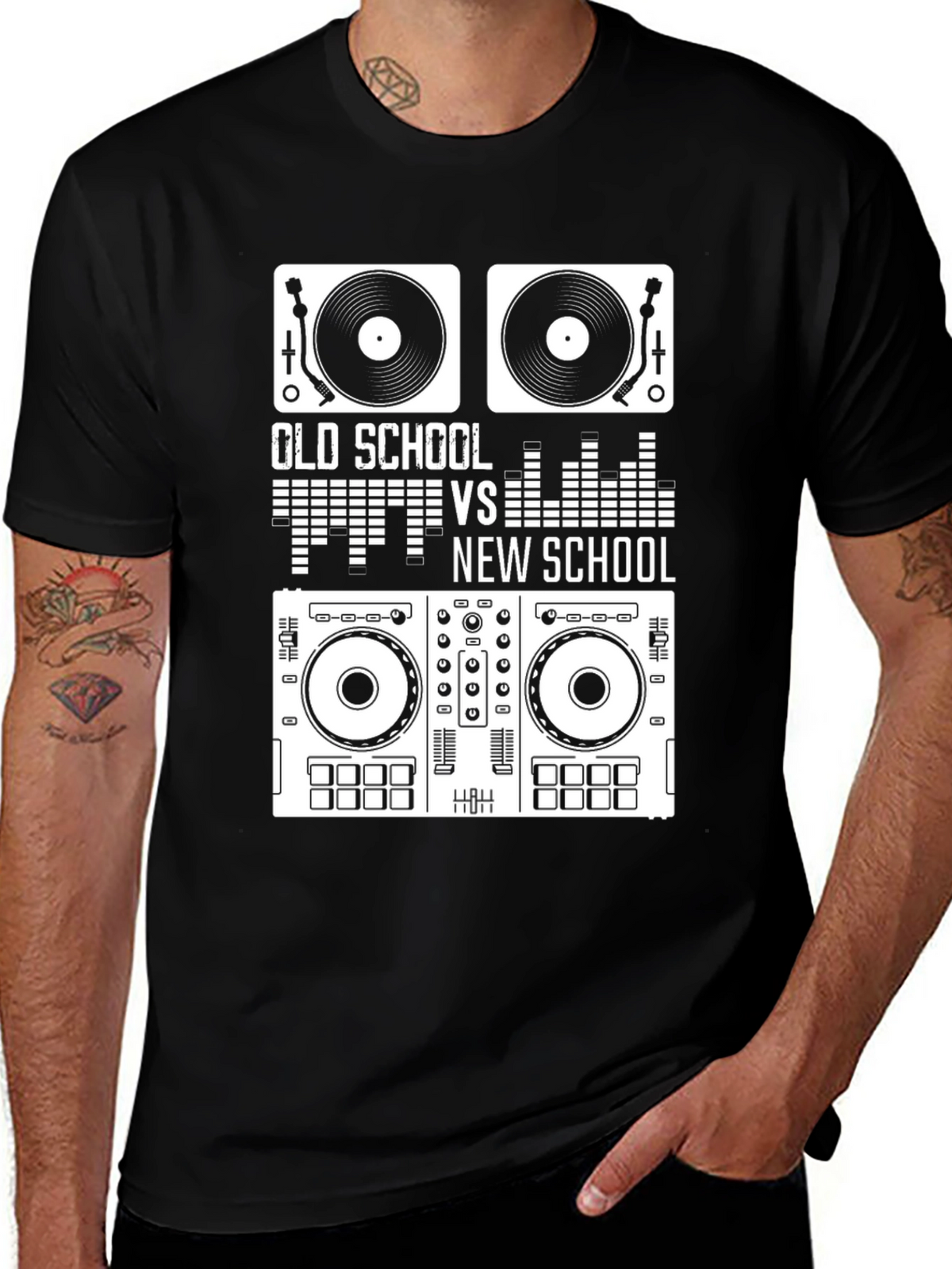 Old School vs New School DJ T-Shirt