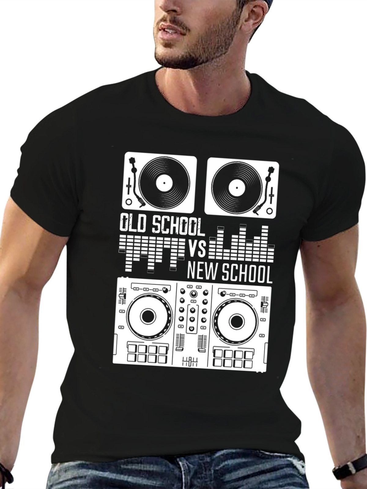 Old School vs New School DJ T-Shirt