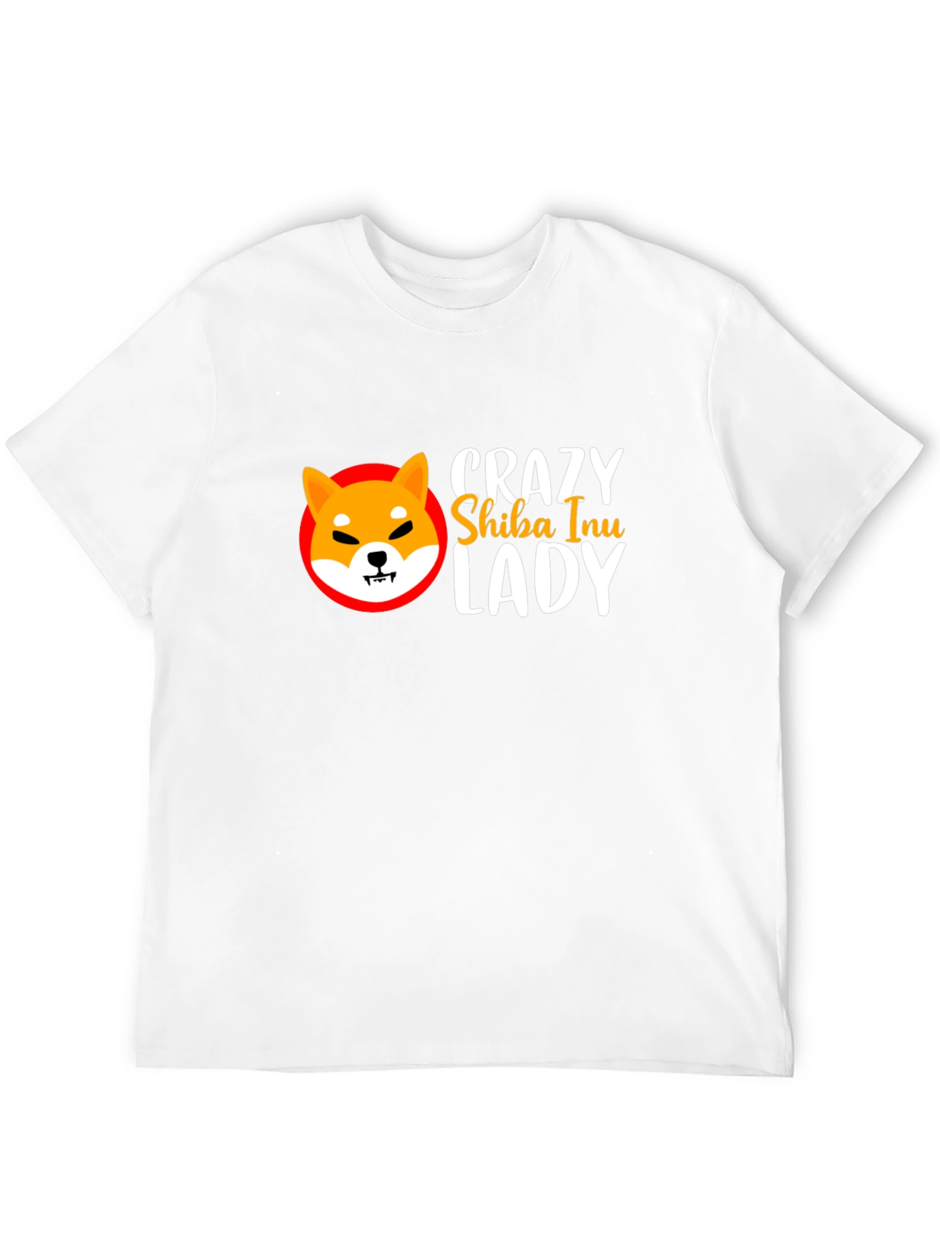 Crazy Shiba Inu Lady Black T-Shirt
