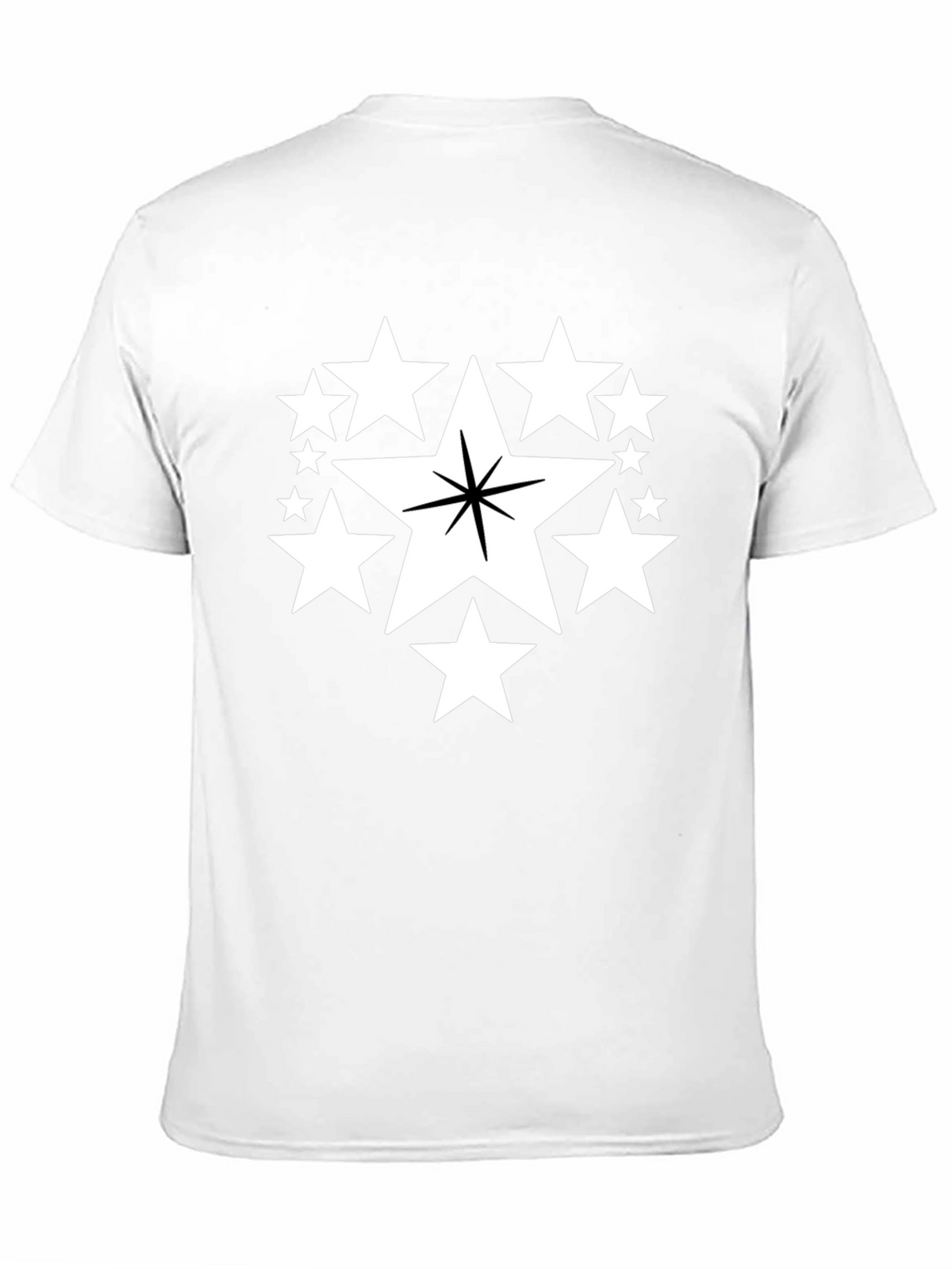 Star Cluster Graphic Tee - Black Cotton Comfort