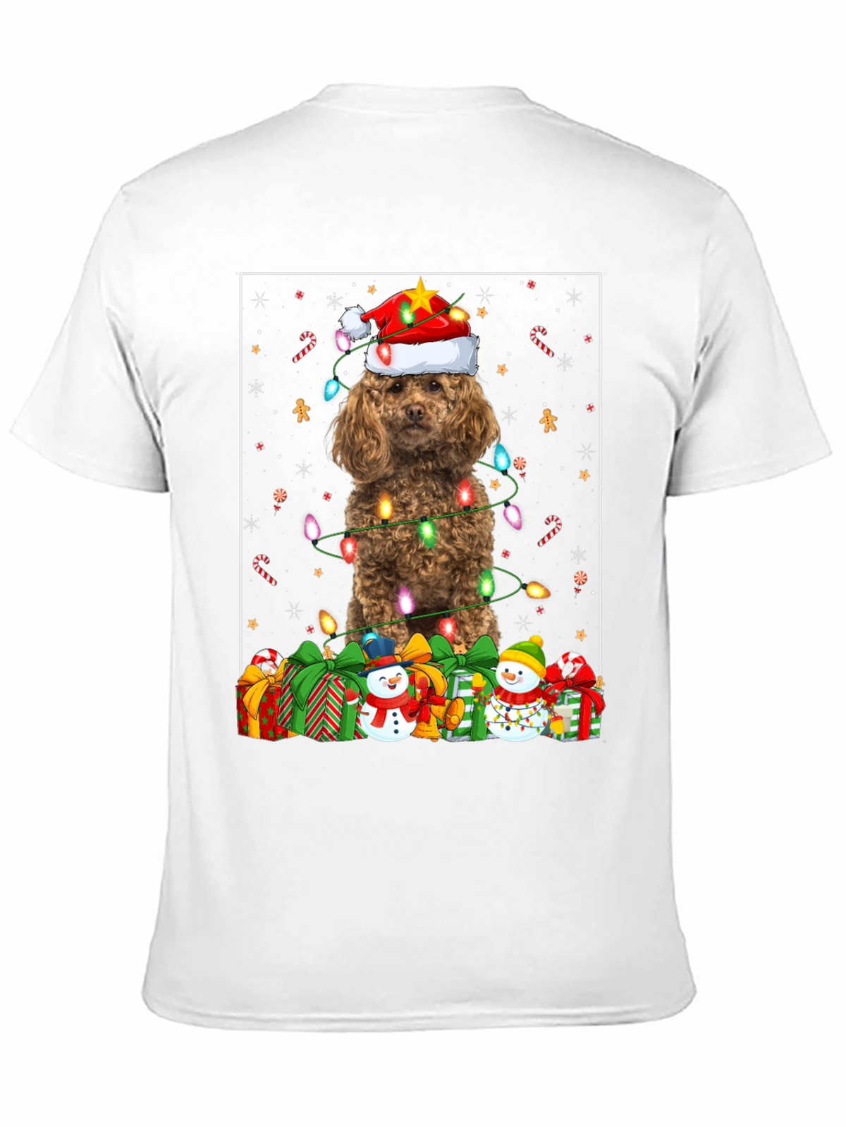 Festive Poodle Christmas T-Shirt