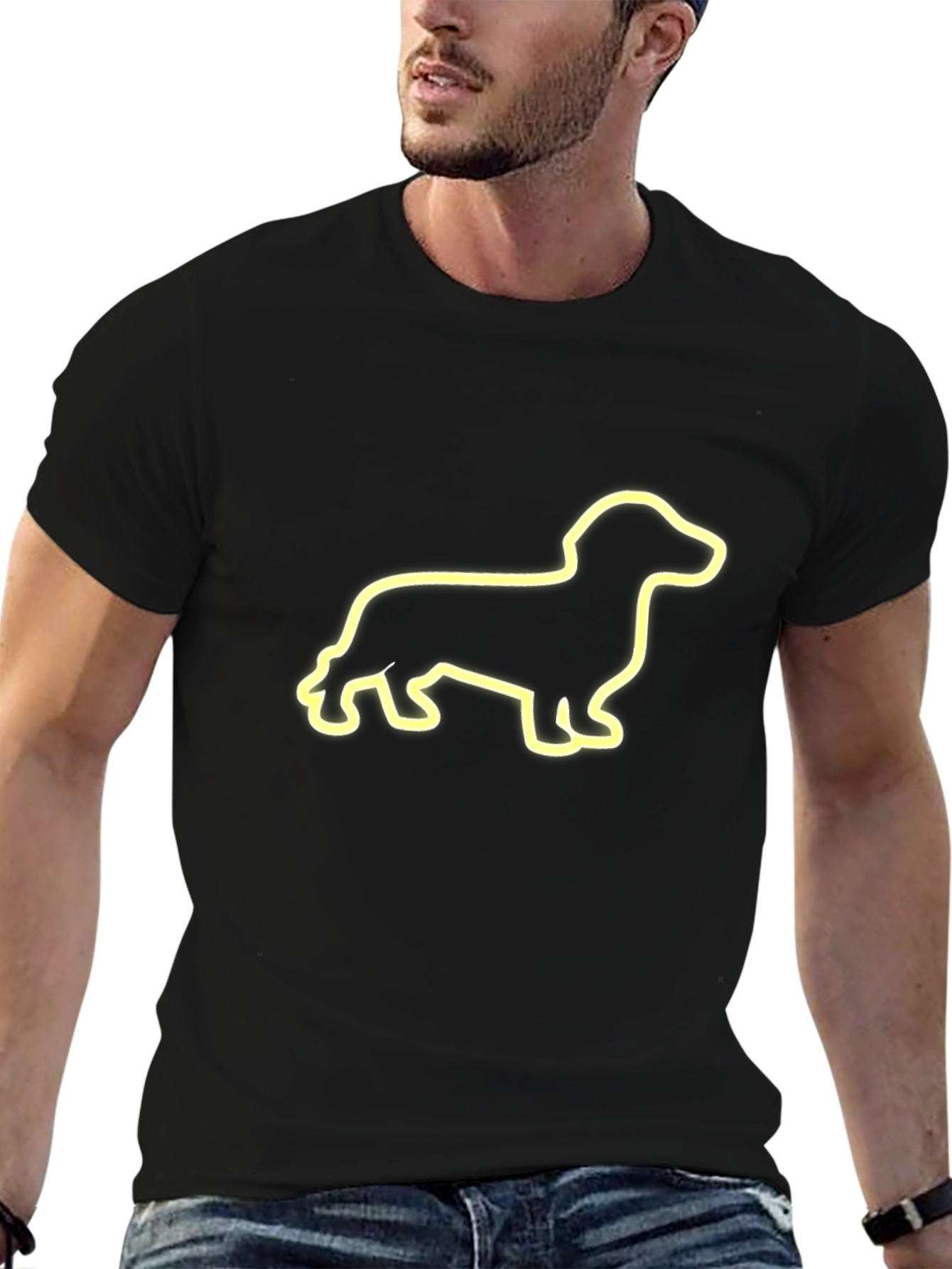 Dachshund Dog Silhouette T-Shirt