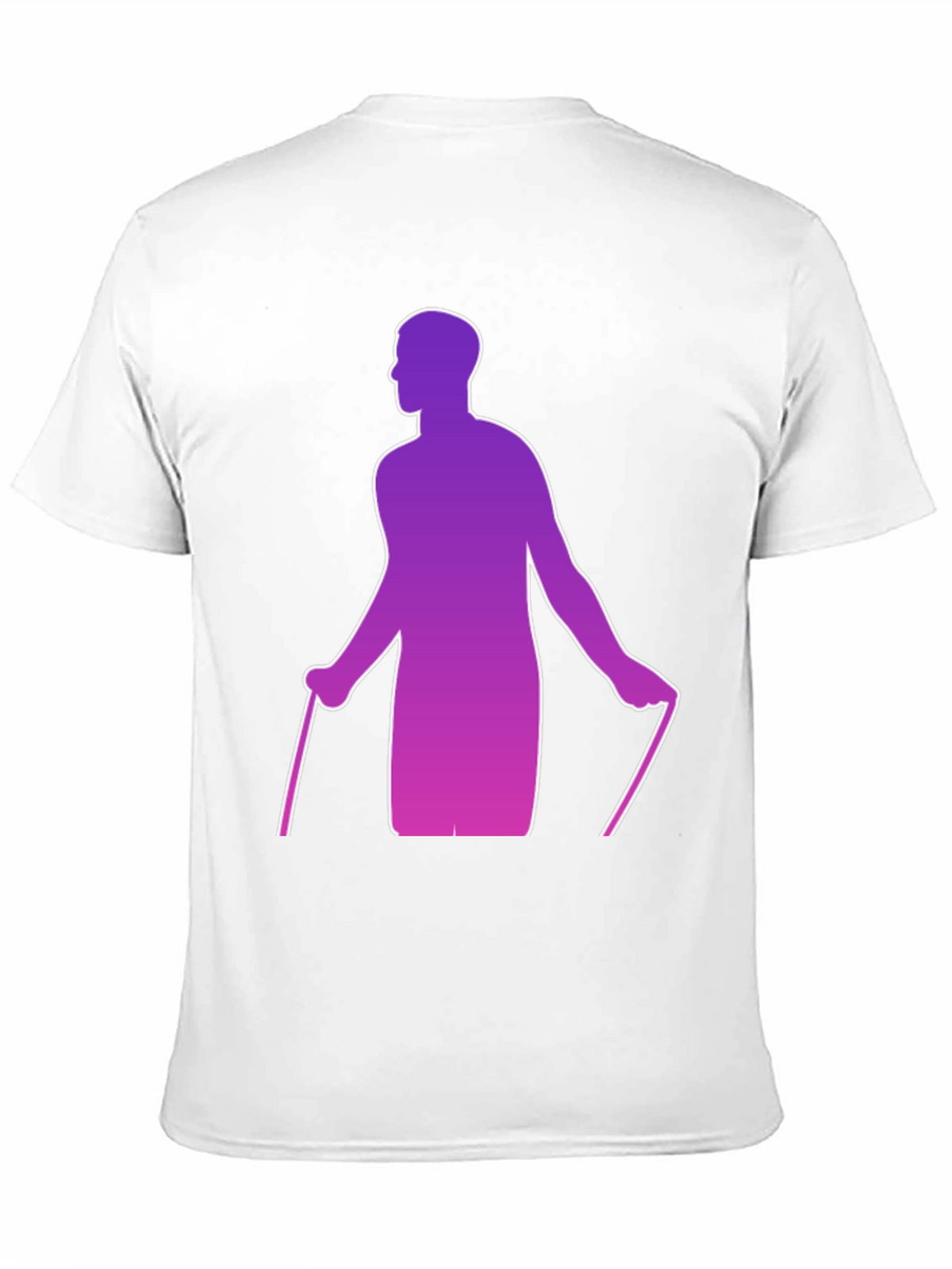 Gradient Skier Graphic Black T-Shirt