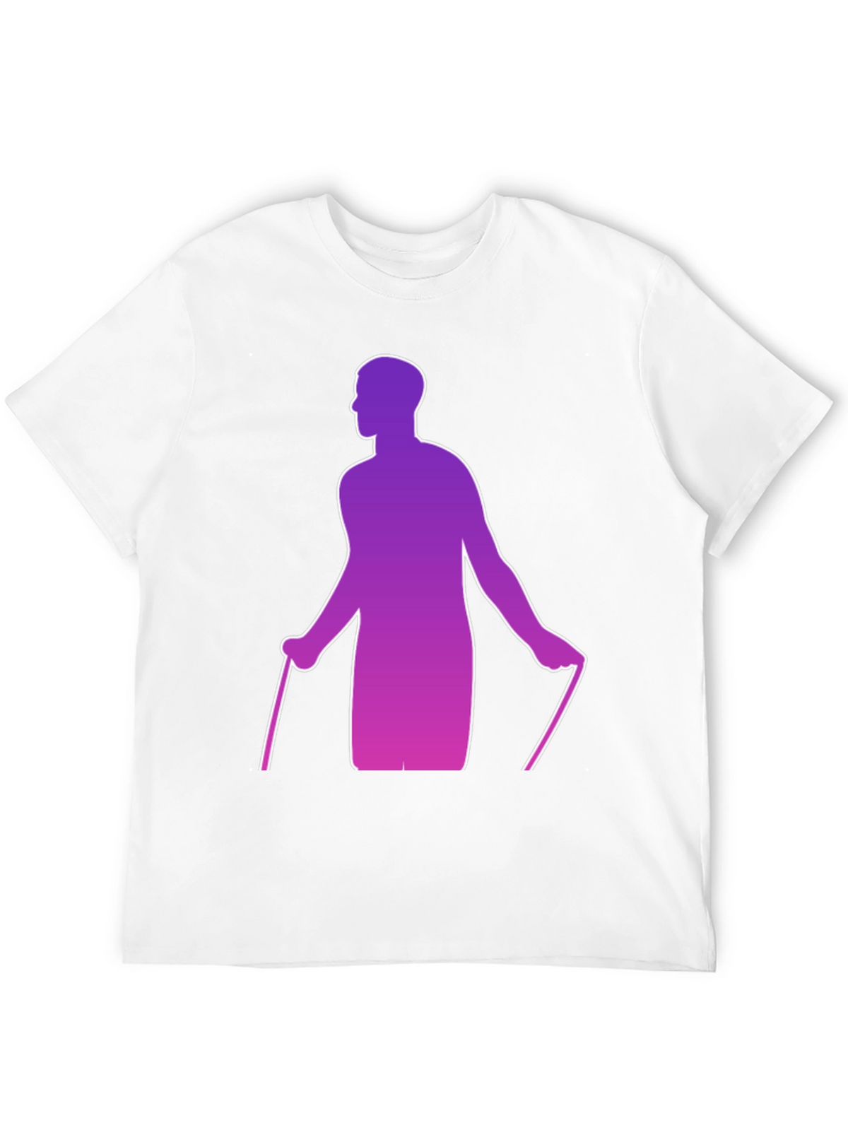 Gradient Skier Graphic Black T-Shirt