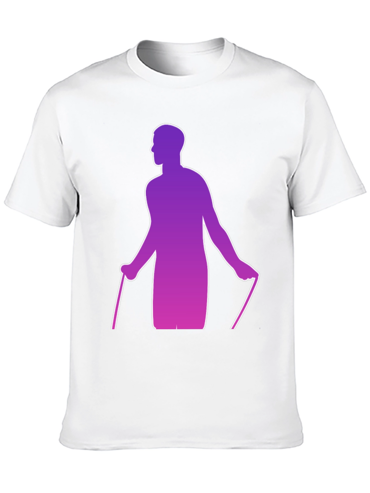 Gradient Skier Graphic Black T-Shirt
