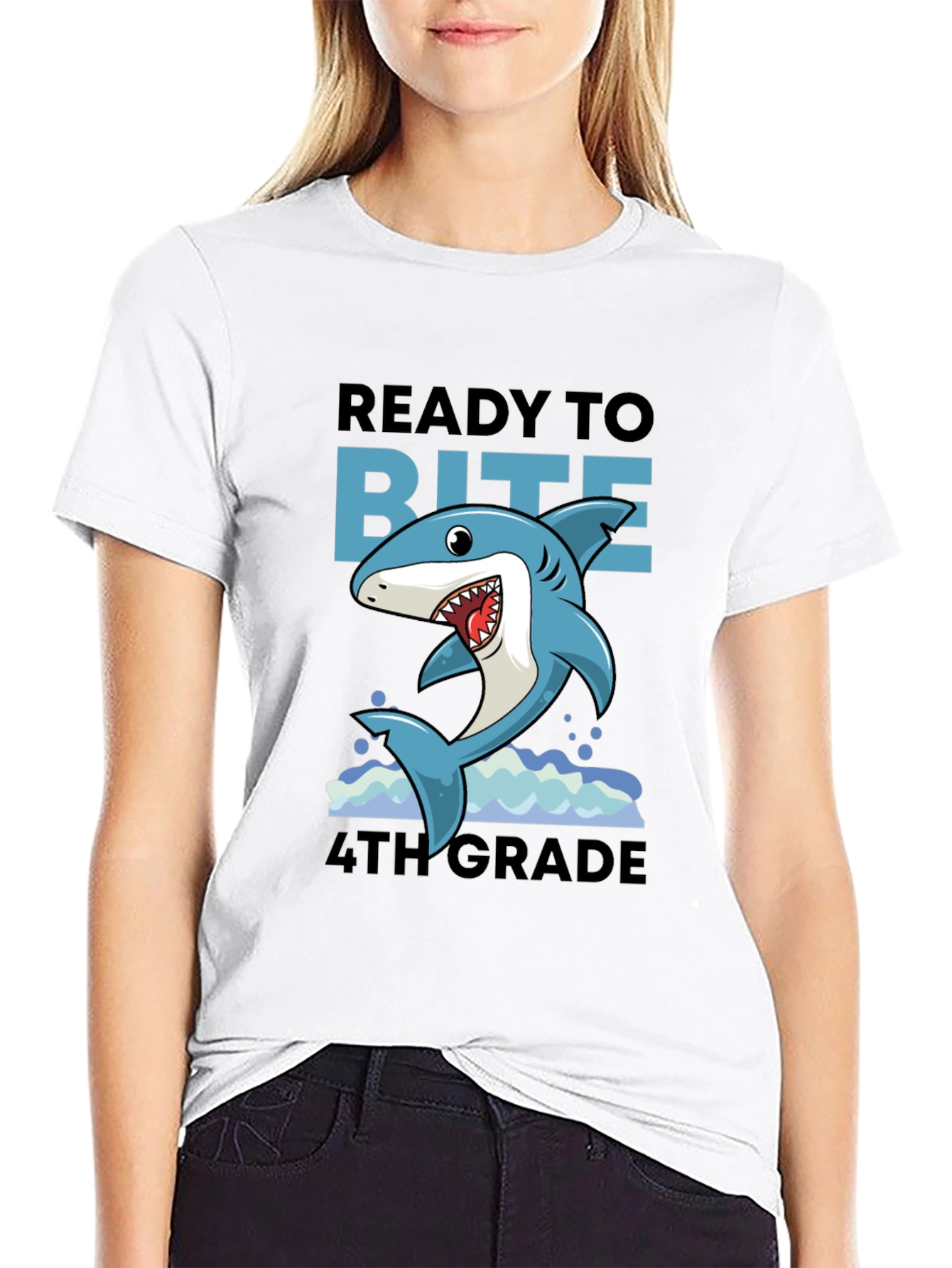Ready to Bite 4th Grade Shark T-Shirt