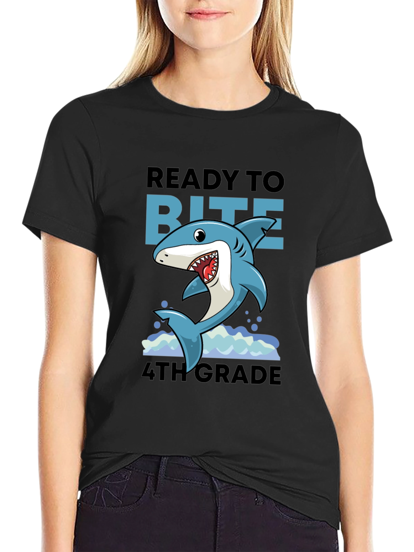 Ready to Bite 4th Grade Shark T-Shirt