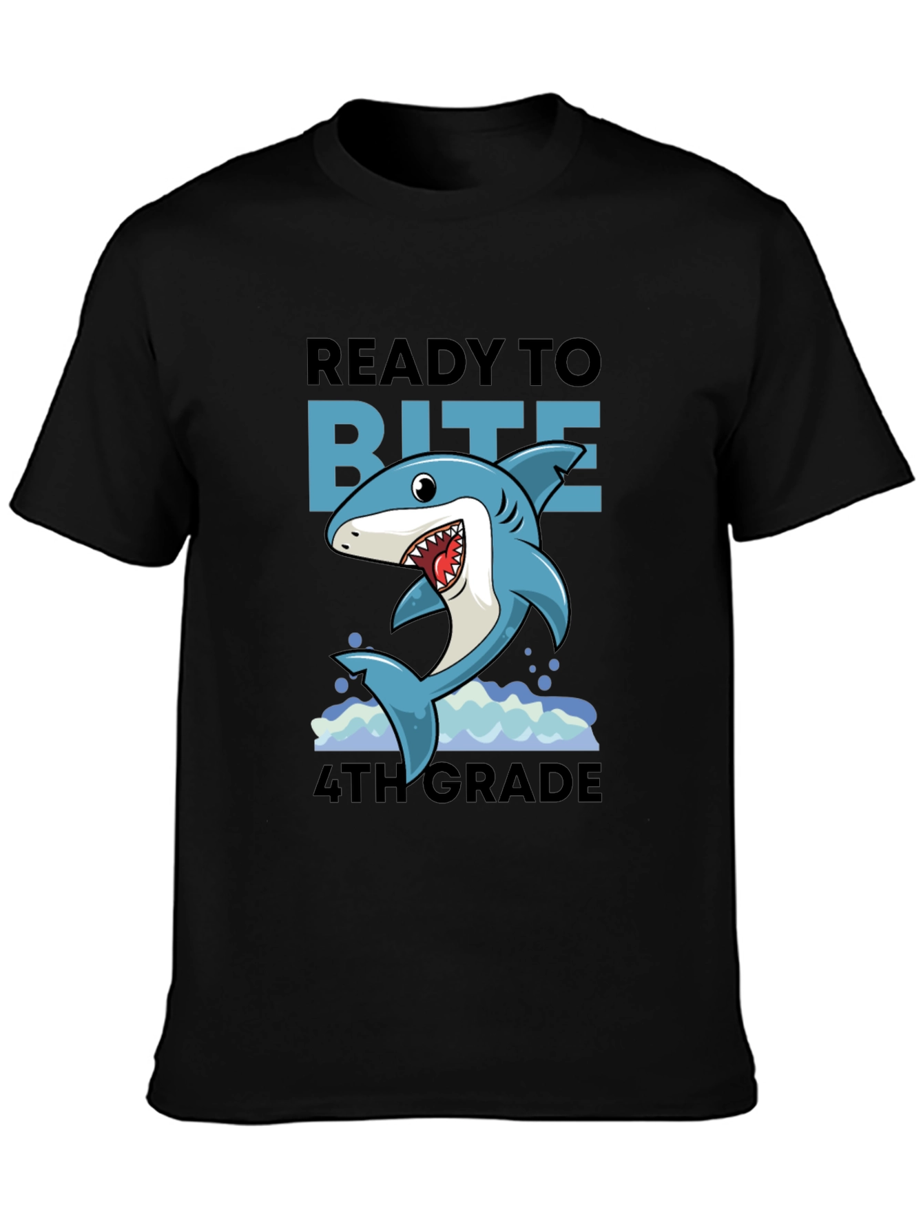 Ready to Bite 4th Grade Shark T-Shirt