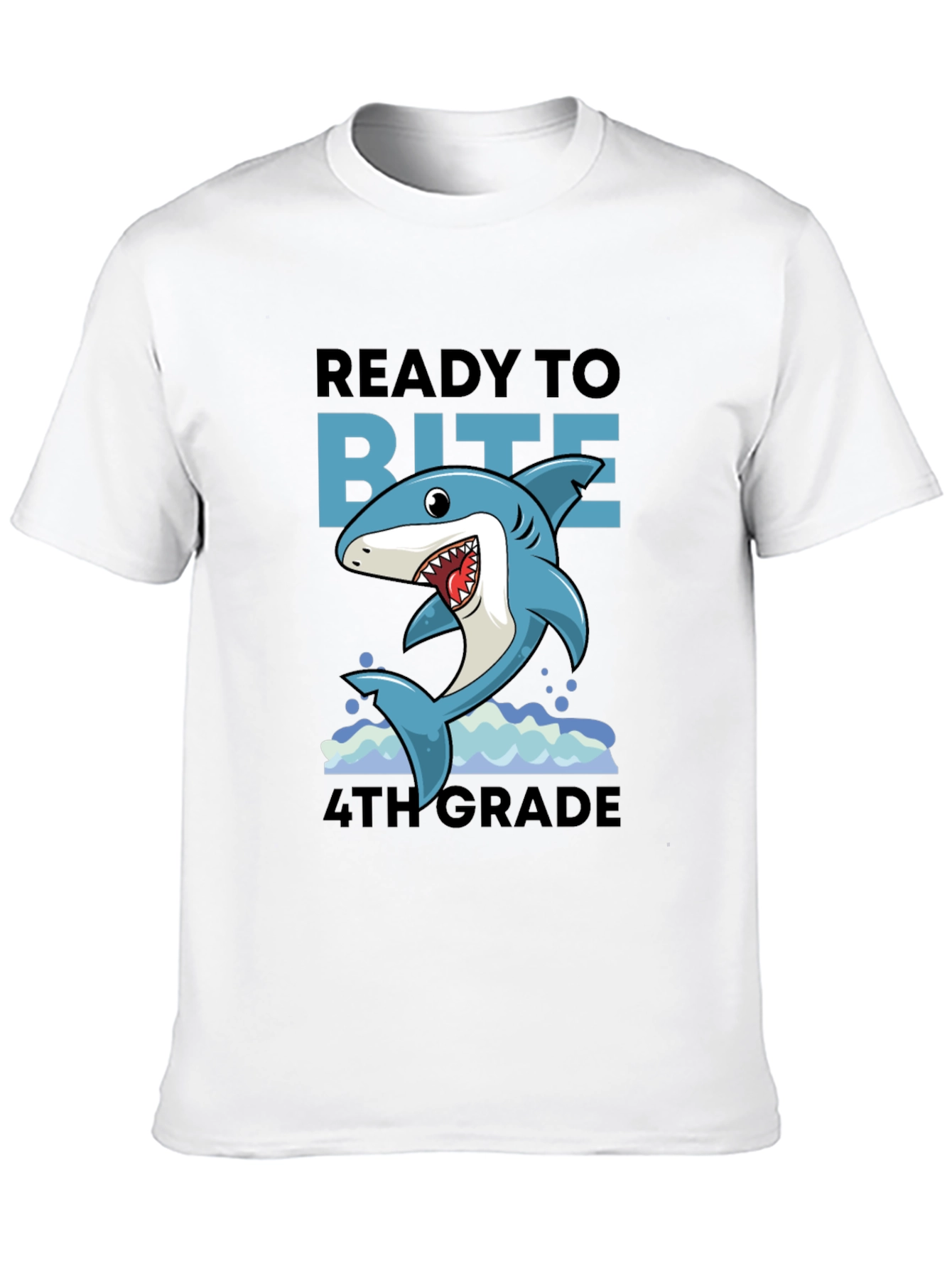 Ready to Bite 4th Grade Shark T-Shirt