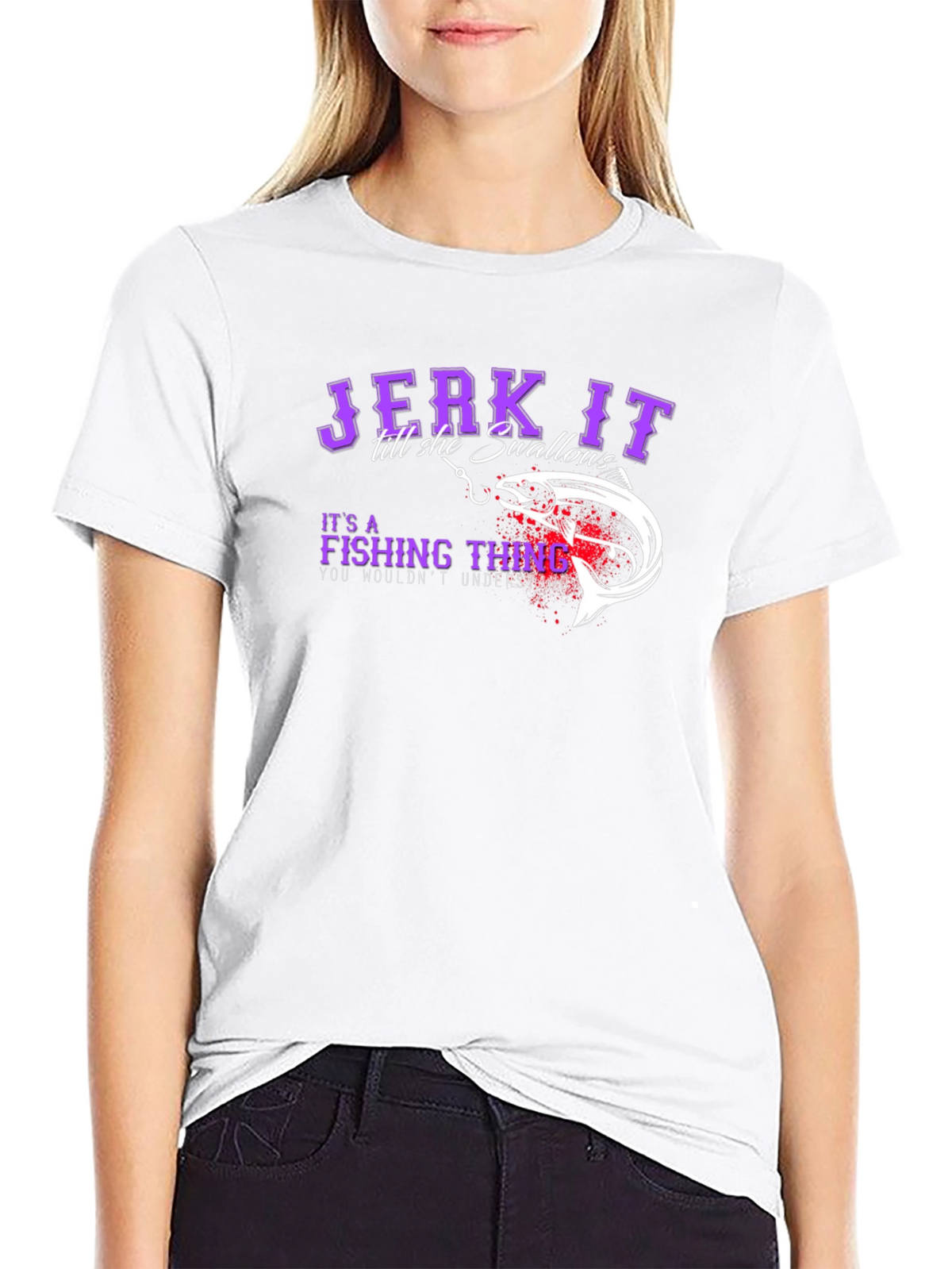 Jerk It Fishing T-Shirt - Funny Angler Tee