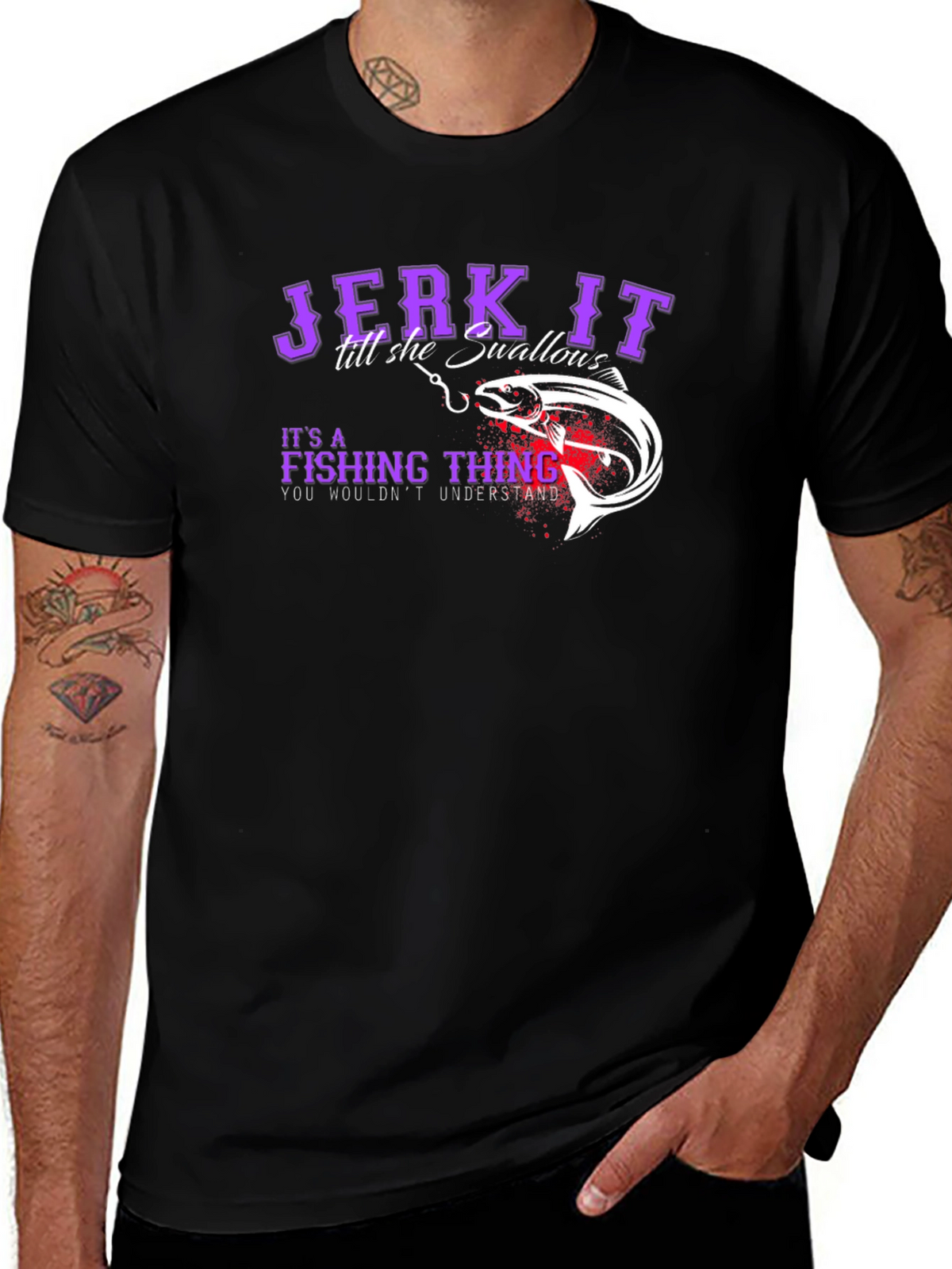 Jerk It Fishing T-Shirt - Funny Angler Tee