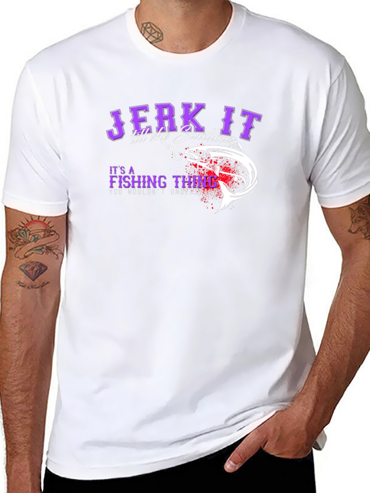 Jerk It Fishing T-Shirt - Funny Angler Tee