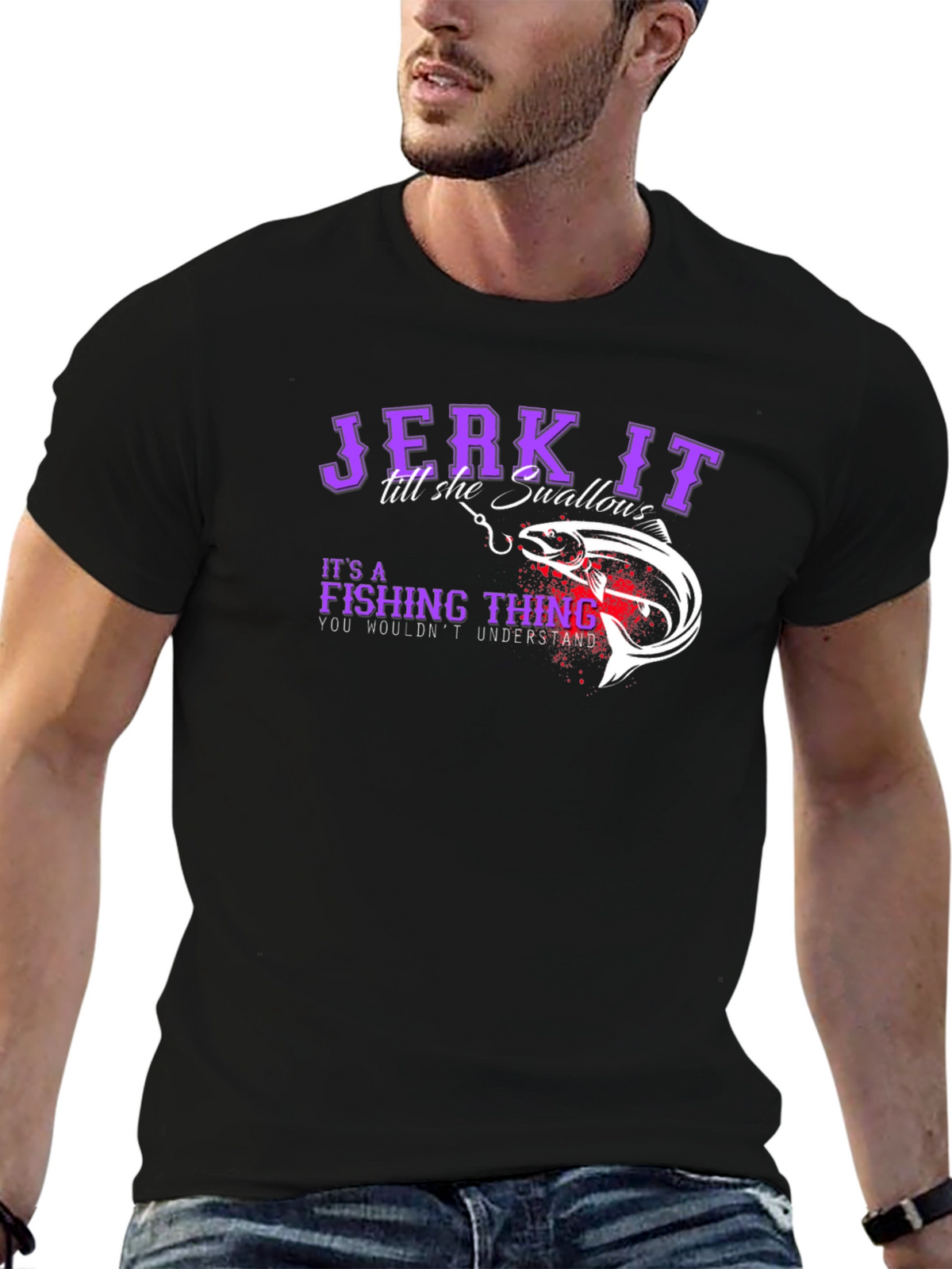 Jerk It Fishing T-Shirt - Funny Angler Tee