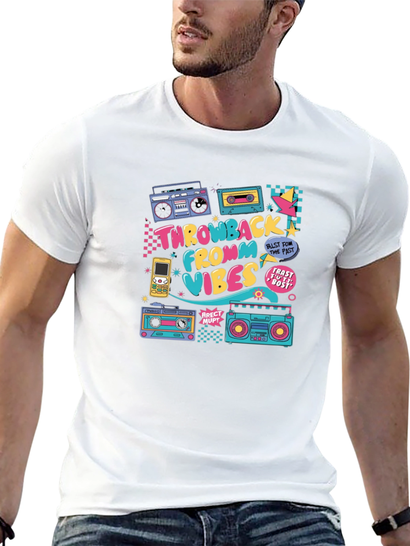 Retro Throwback Vibes T-Shirt - 80s Style